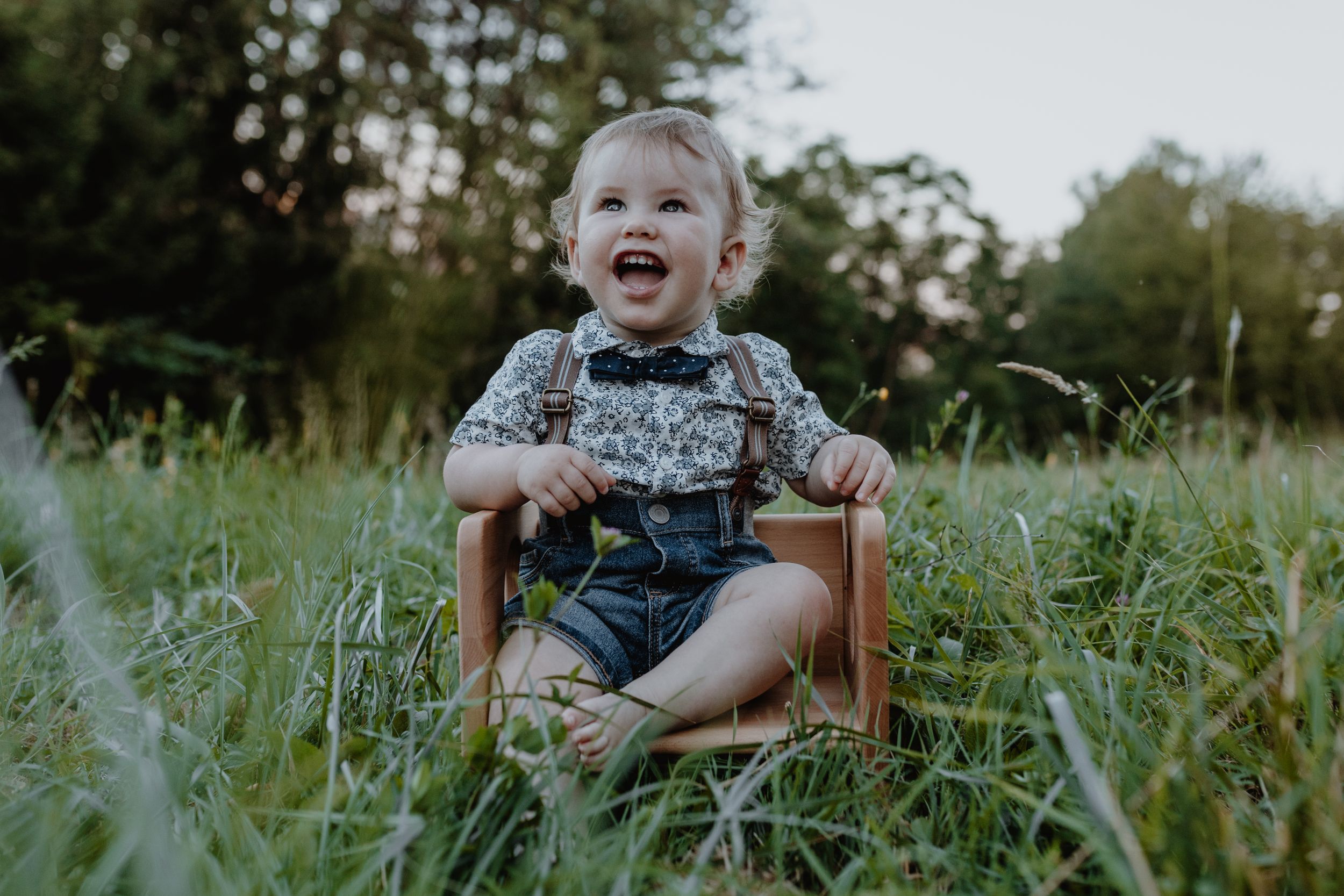 Charming close-up portrait of a baby in a cute outfit, celebrating their first year.