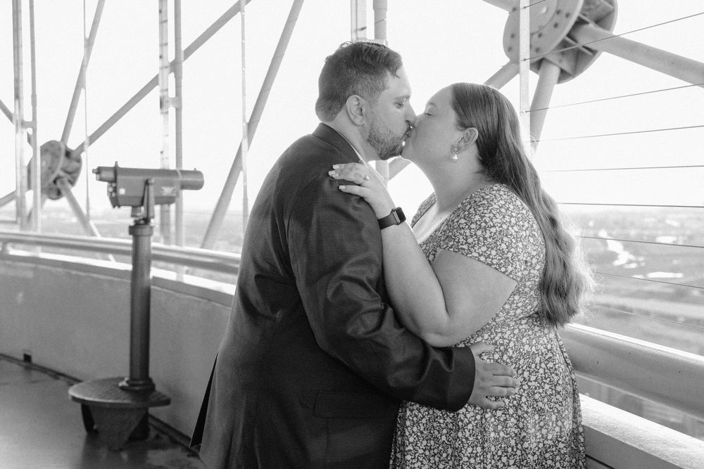 Reunion Tower Surprise Proposal Dallas, Texas captured by My One Sweet Rose Photo Dallas Proposal Photographer