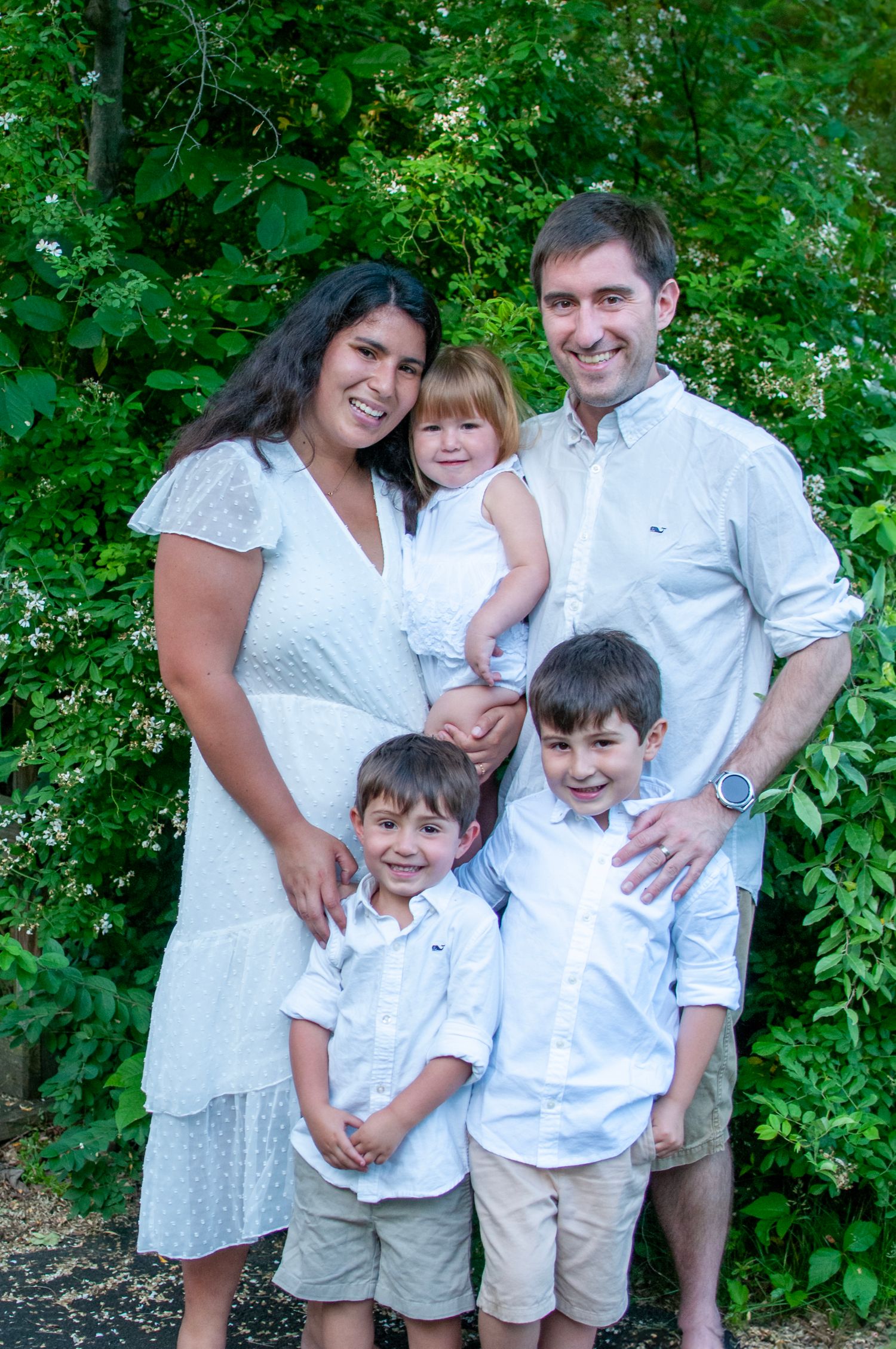 Family in white outdoor park image