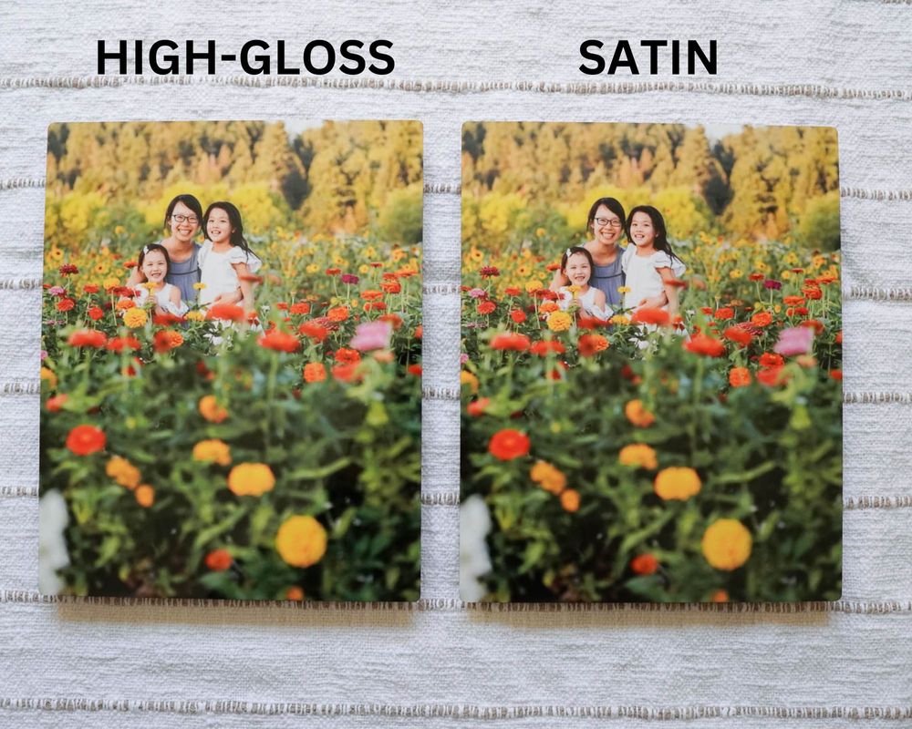 Metal print of mother and daughters.
