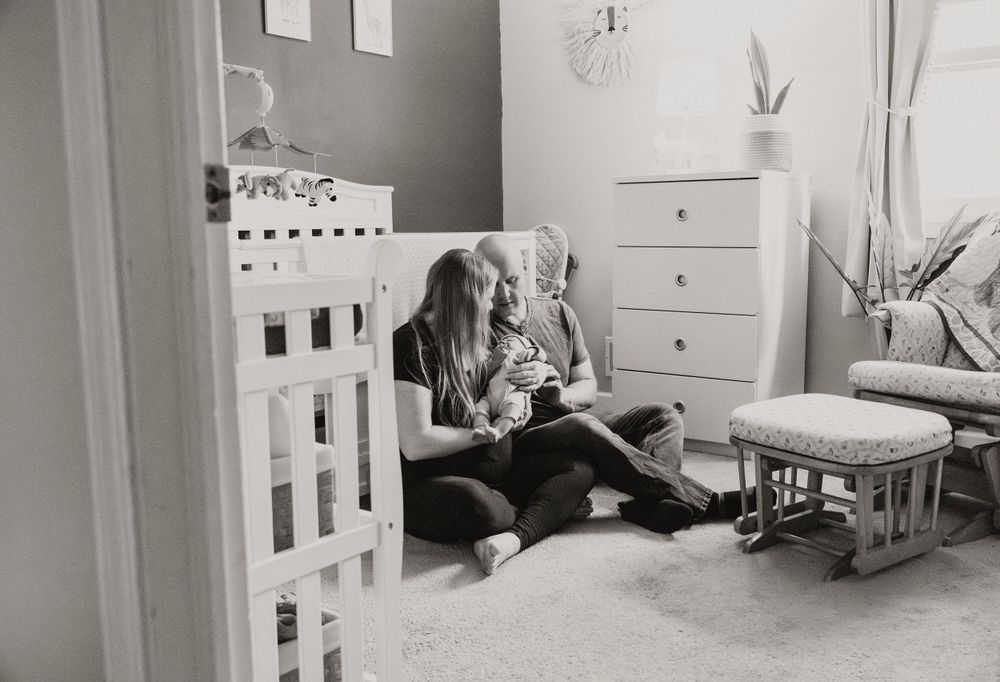 cute nursey inspo with accent wall