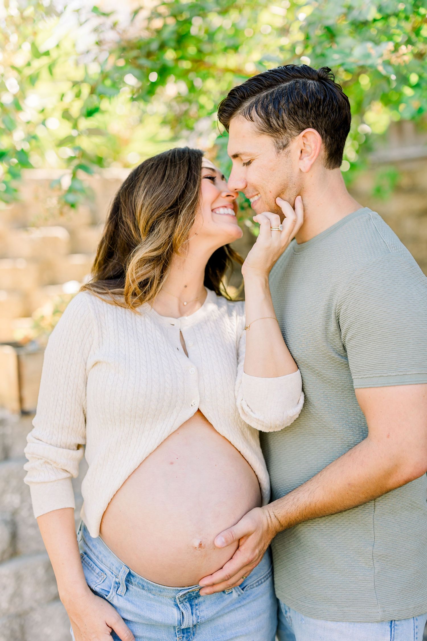 Maternity session at Gamble Garden, Palo Alto, CA. Beautiful mama in a garden of flowers.