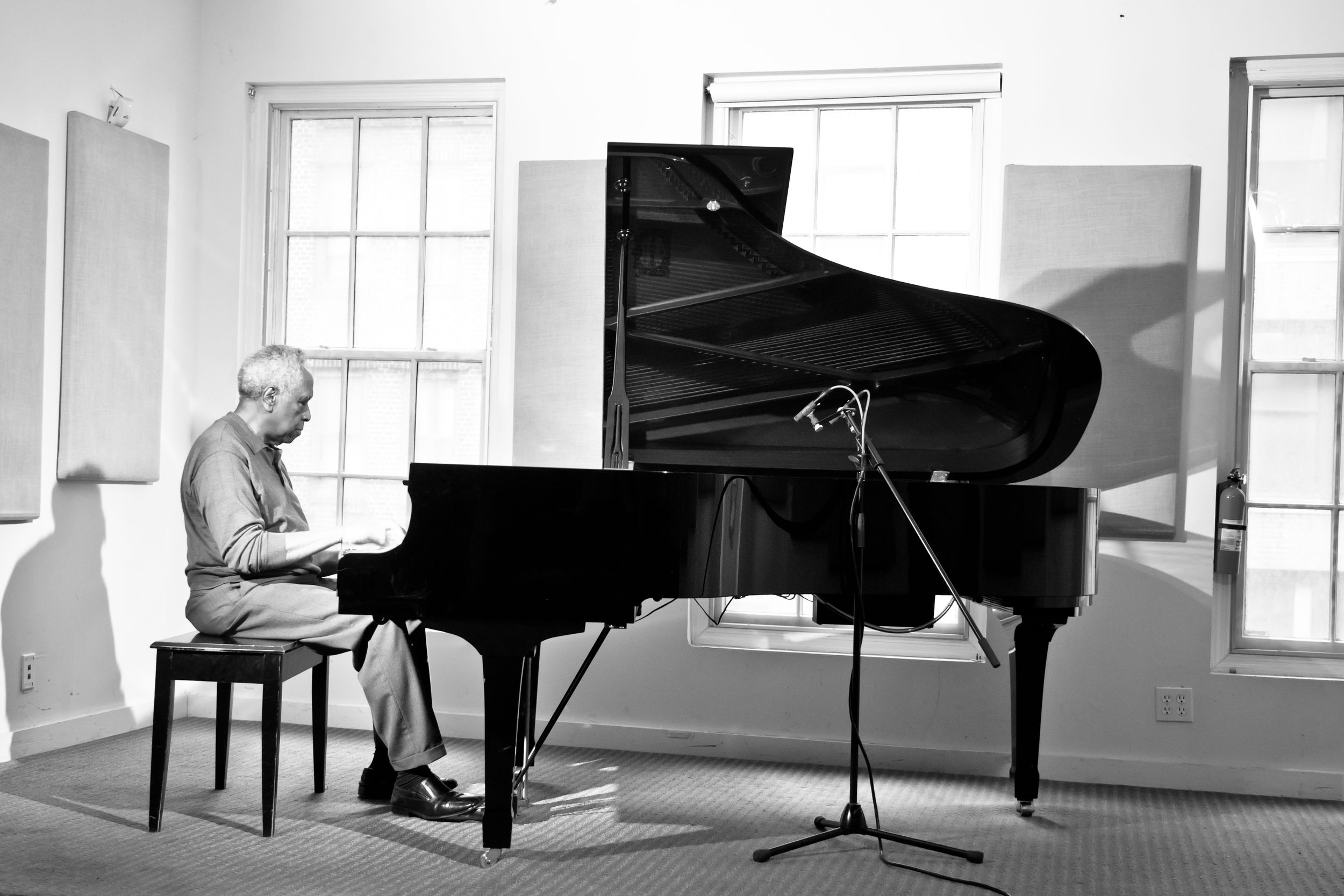 Portrait of Dom Salvador, renowned piano virtuoso and musical innovator.