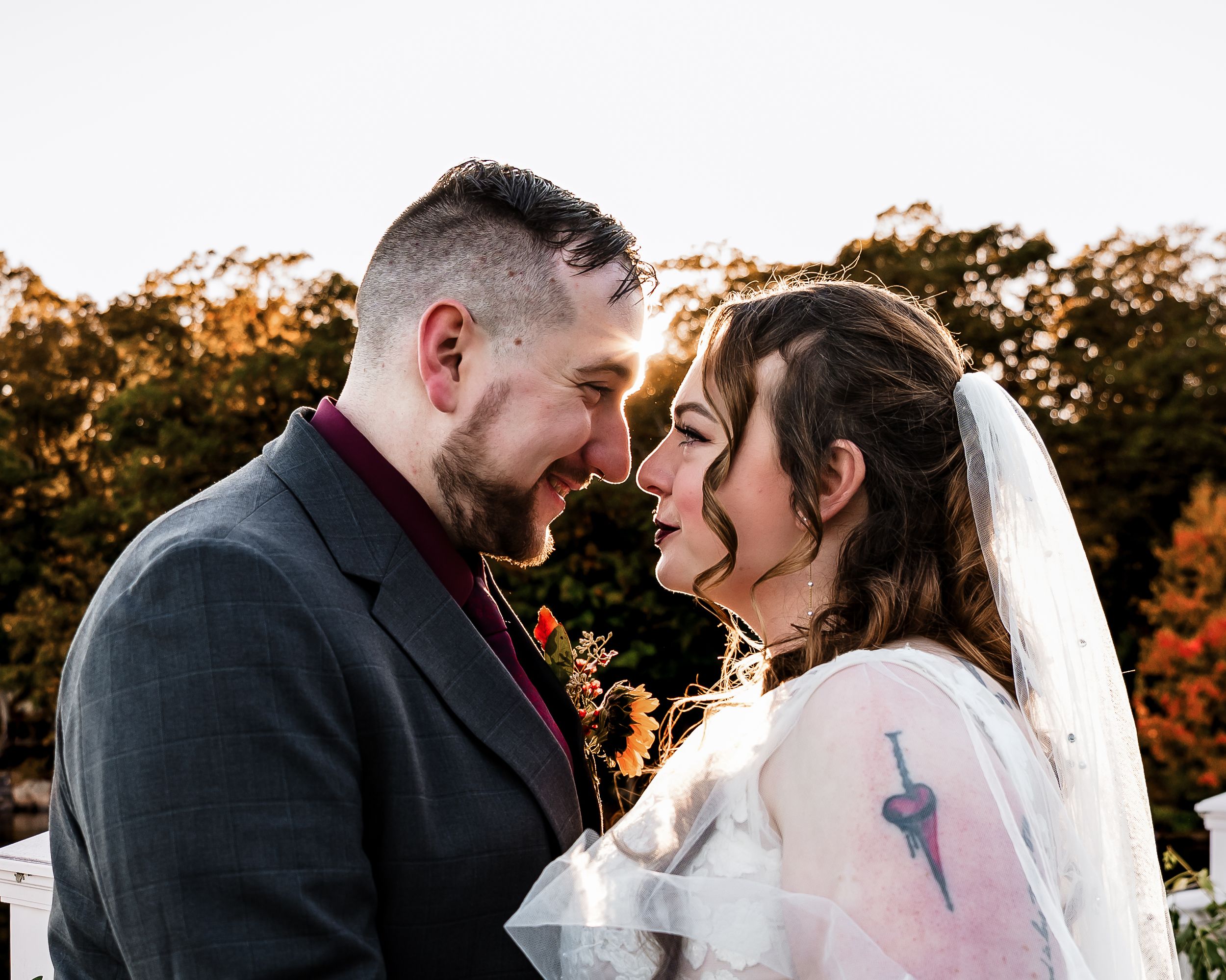 Moddy wedding photo of bride and groom in Sussex County, New Jersey