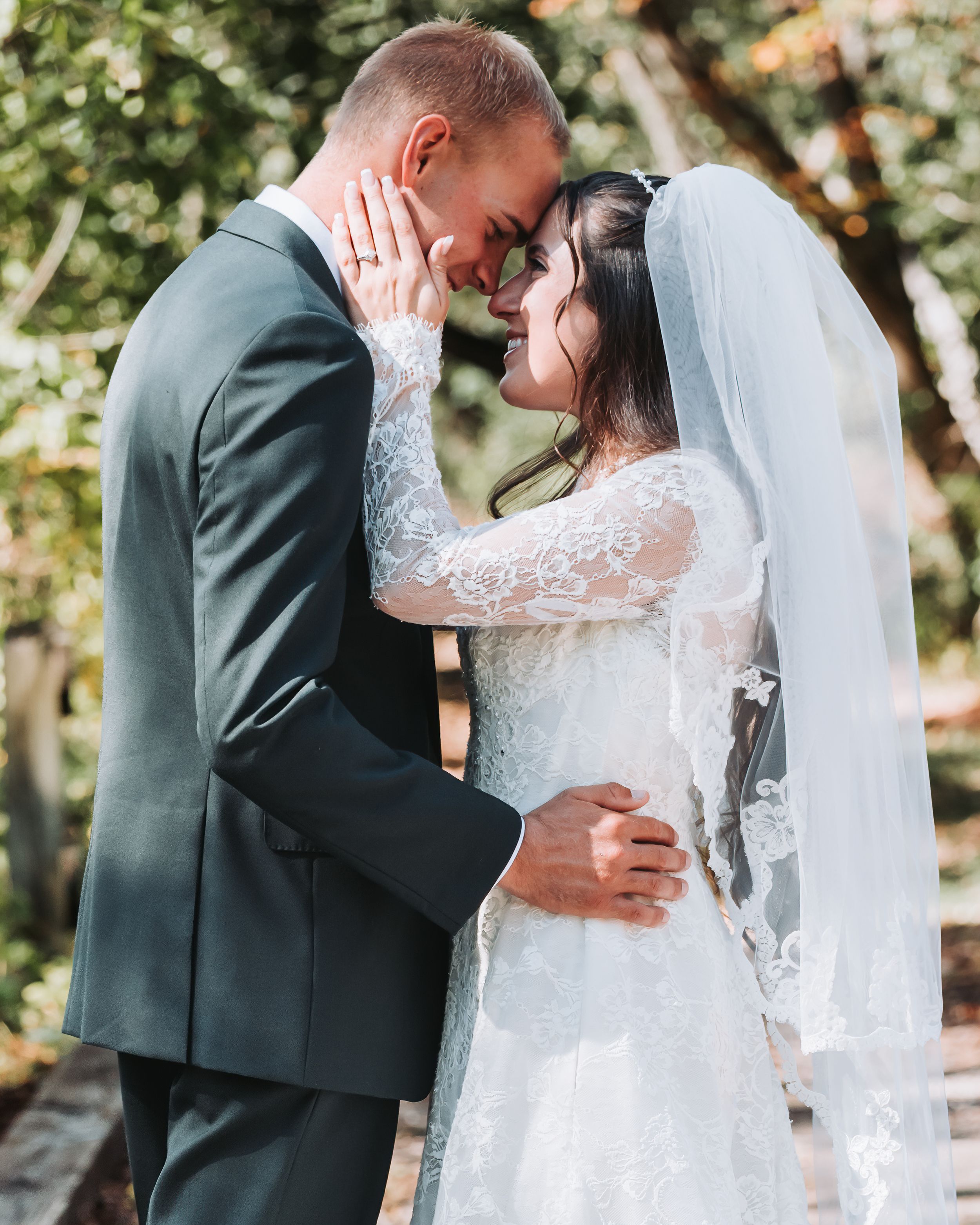Bride and Groom's intimate first look in Sussex County New Jersey