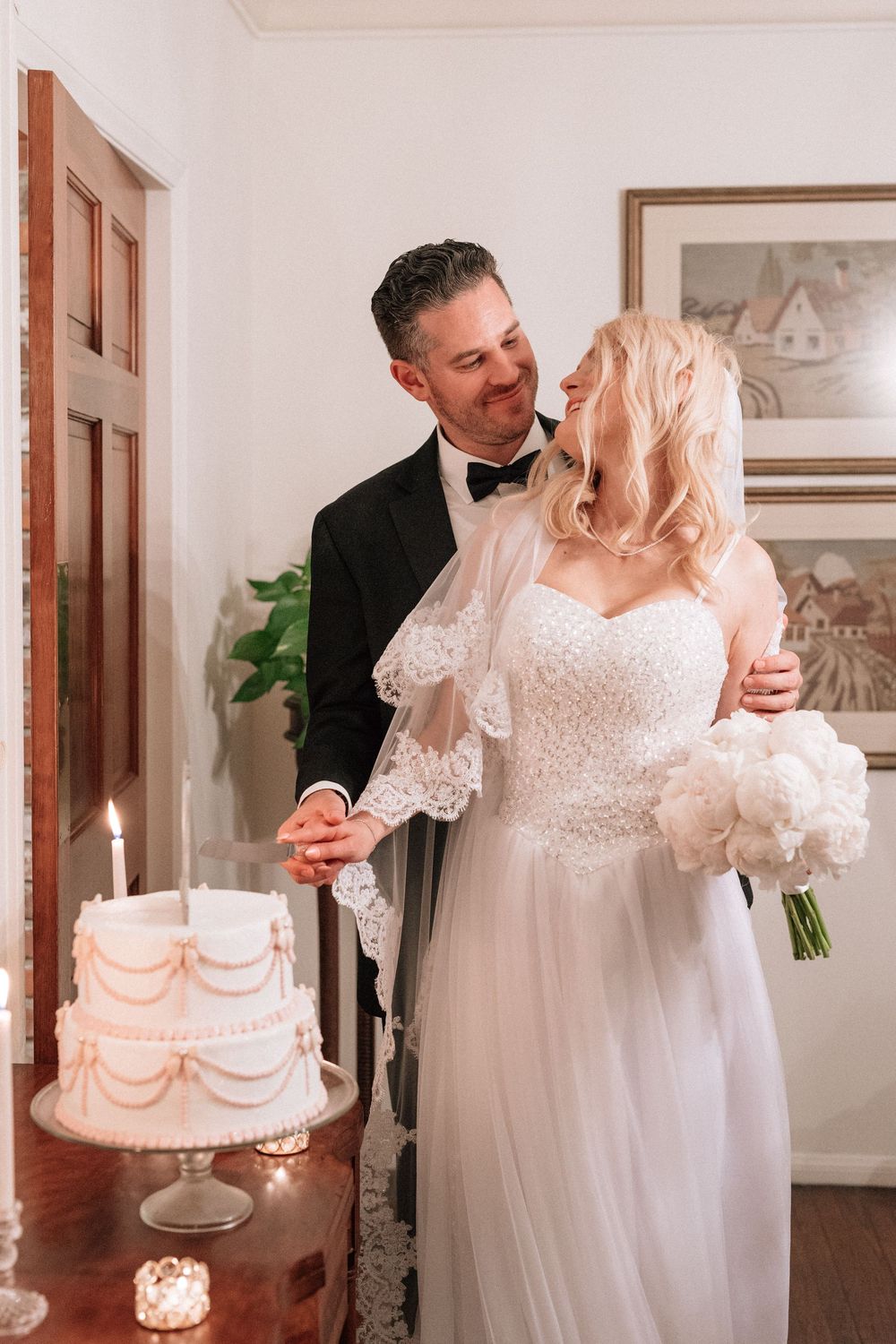 Cake cutting on film photography in CA and NC