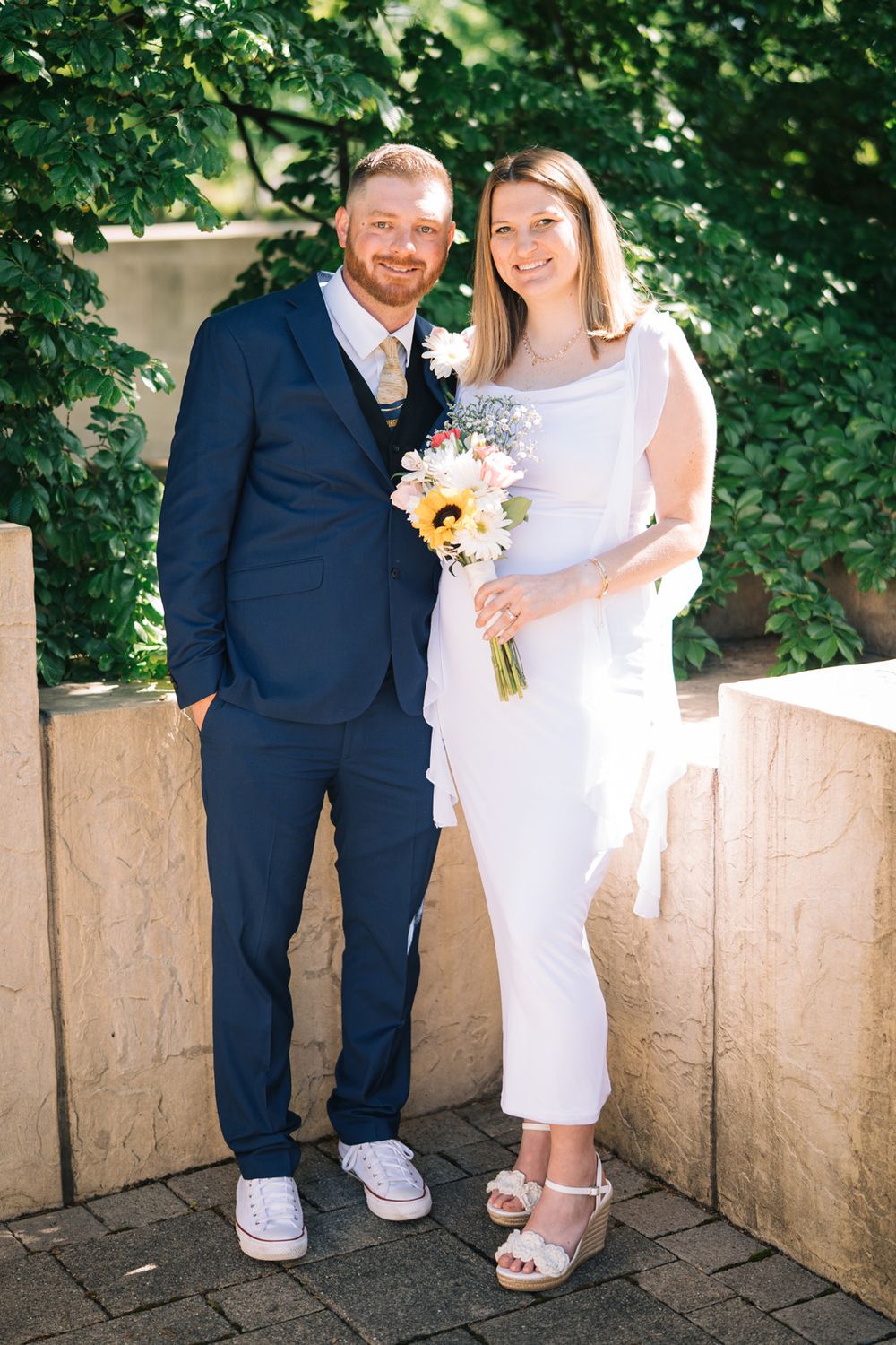 Wedding portraits at Lincoln Landing in Lockport, Illinois.