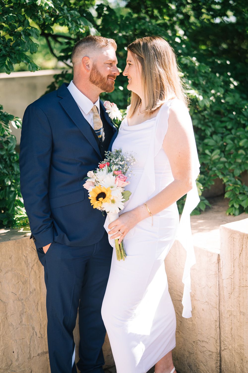 Wedding portraits at Lincoln Landing in Lockport, Illinois.