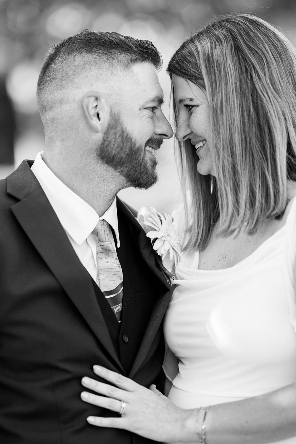 Wedding portraits at Lincoln Landing in Lockport, Illinois.