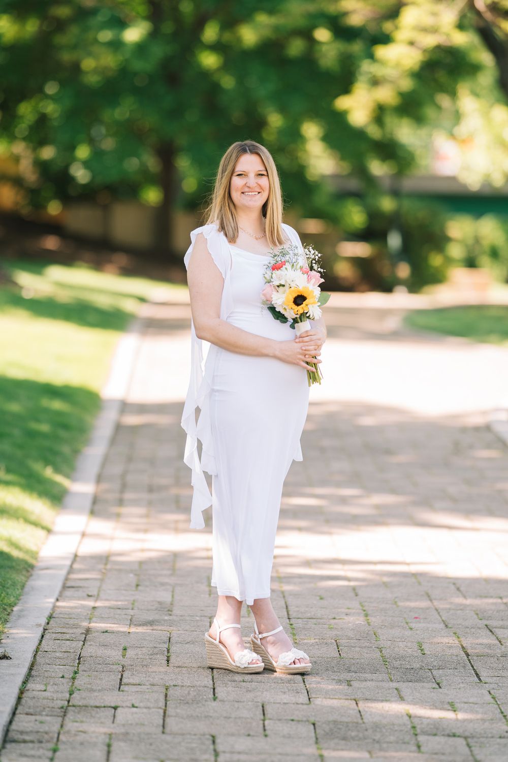 Wedding portraits at Lincoln Landing in Lockport, Illinois.