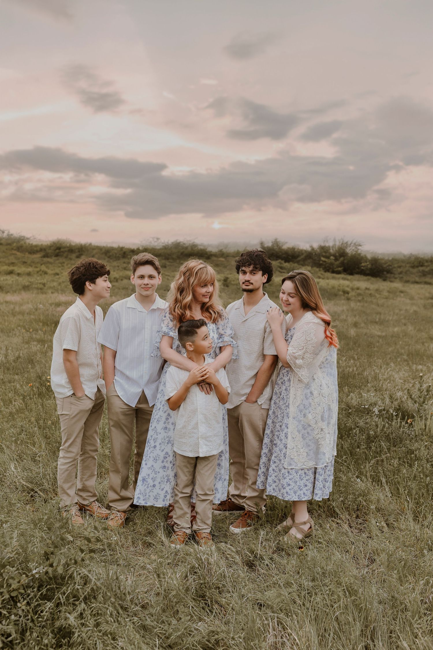 Candid and posed family portrait session at Arbor Hills Nature Preserve