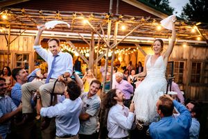 Hora Dance at a Lareau Farm wedding in Vermont