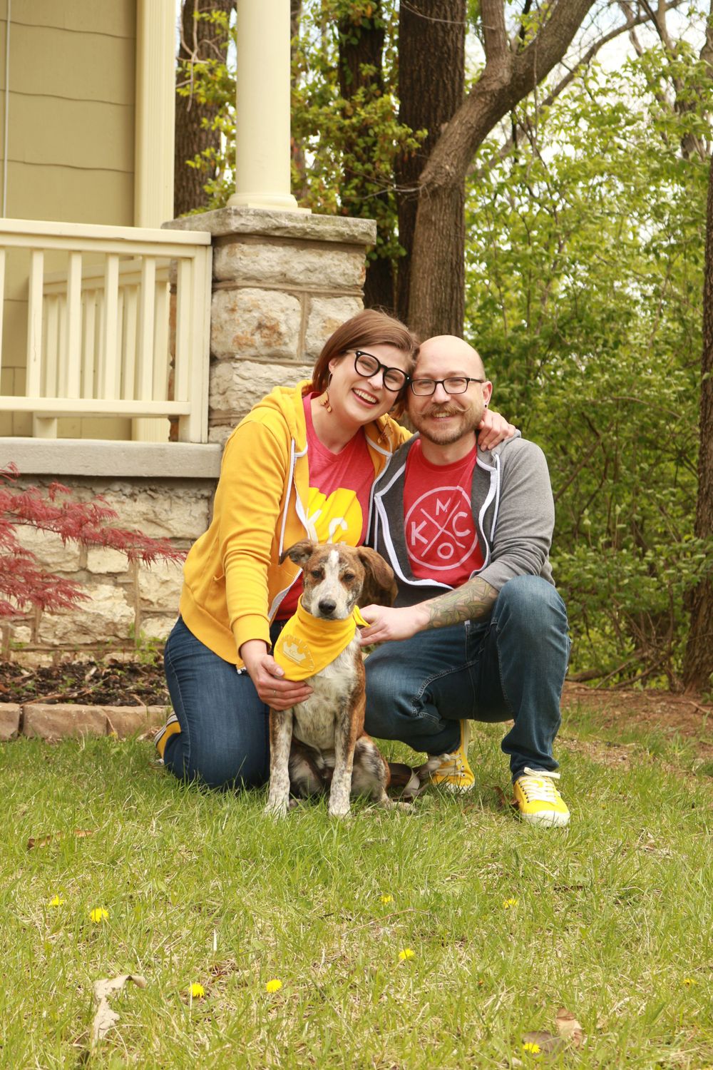 Couple with their dog