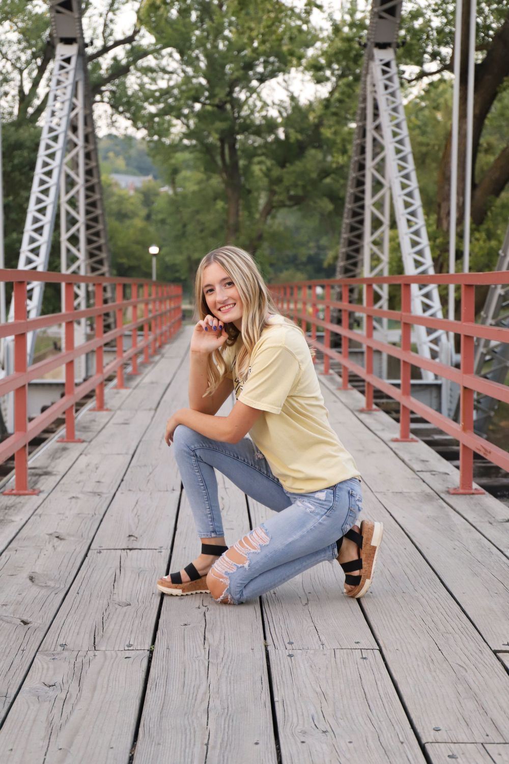 Senior Photo on a bridge