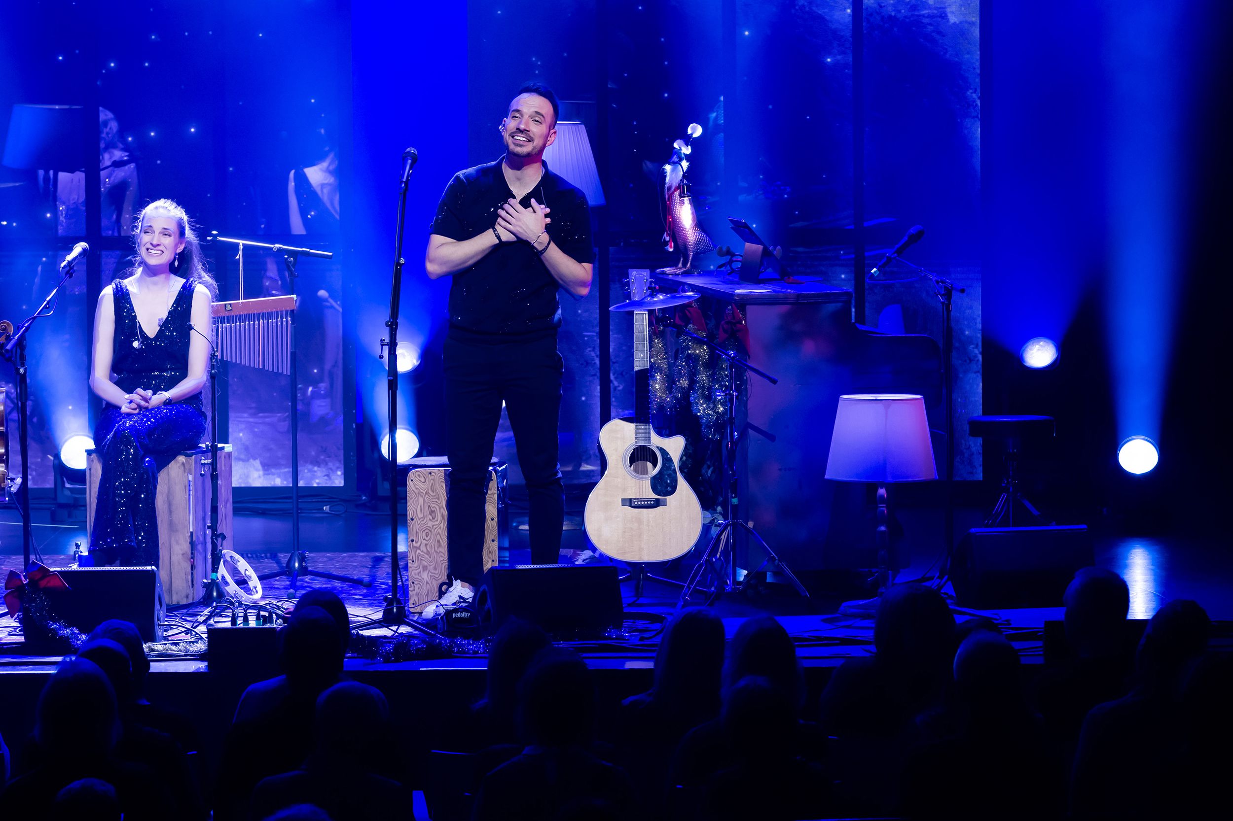 Unplugged Christmas i Linköping konsert och kongress. Med Peter Johansson, Bruno Mitsogiannis, Matilda Grün och Petra Wahlgren.