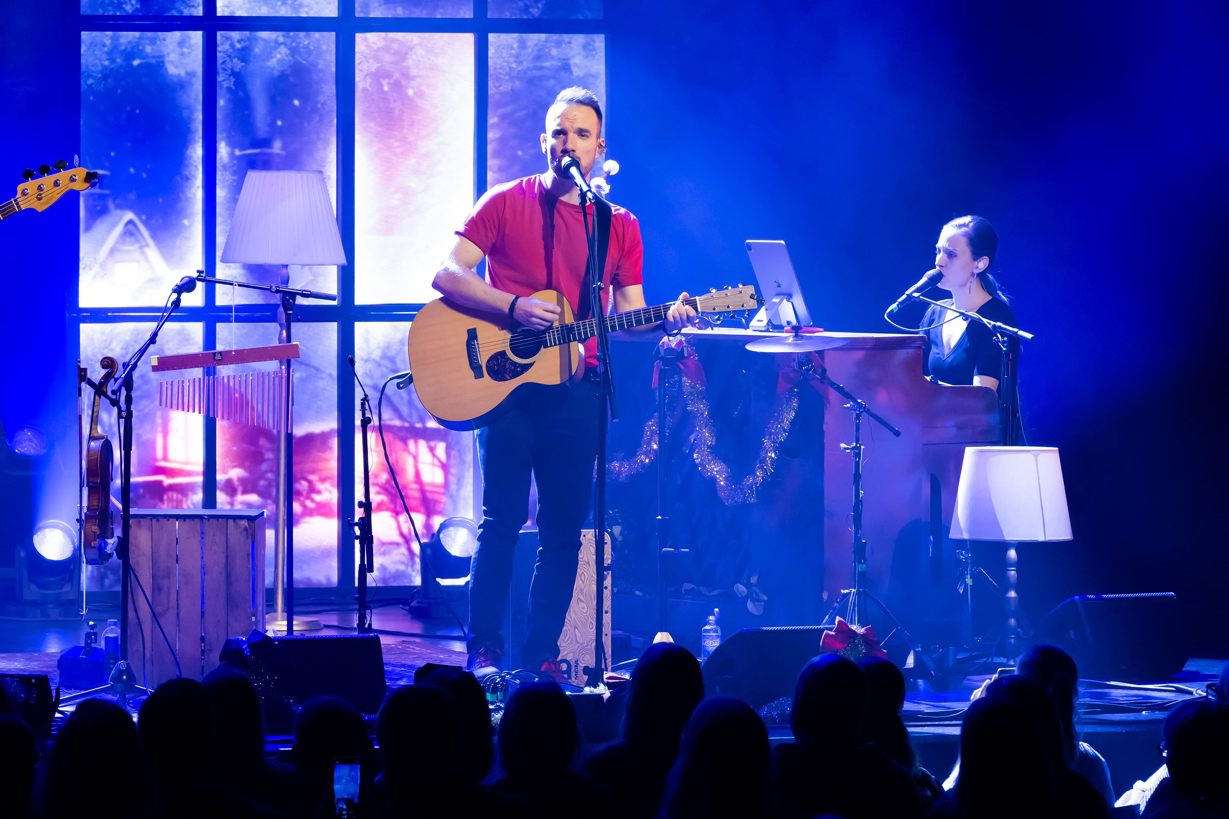 Unplugged Christmas i Linköping konsert och kongress. Med Peter Johansson, Bruno Mitsogiannis, Matilda Grün och Petra Wahlgren.