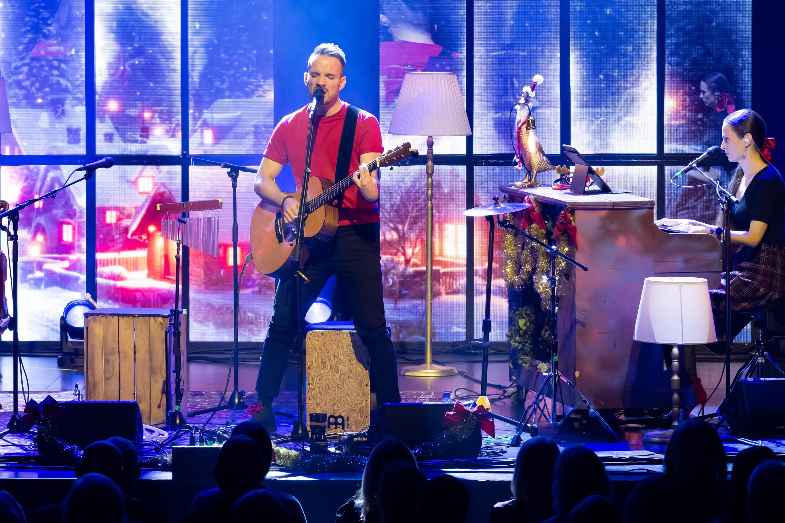 Unplugged Christmas i Linköping konsert och kongress. Med Peter Johansson, Bruno Mitsogiannis, Matilda Grün och Petra Wahlgren.