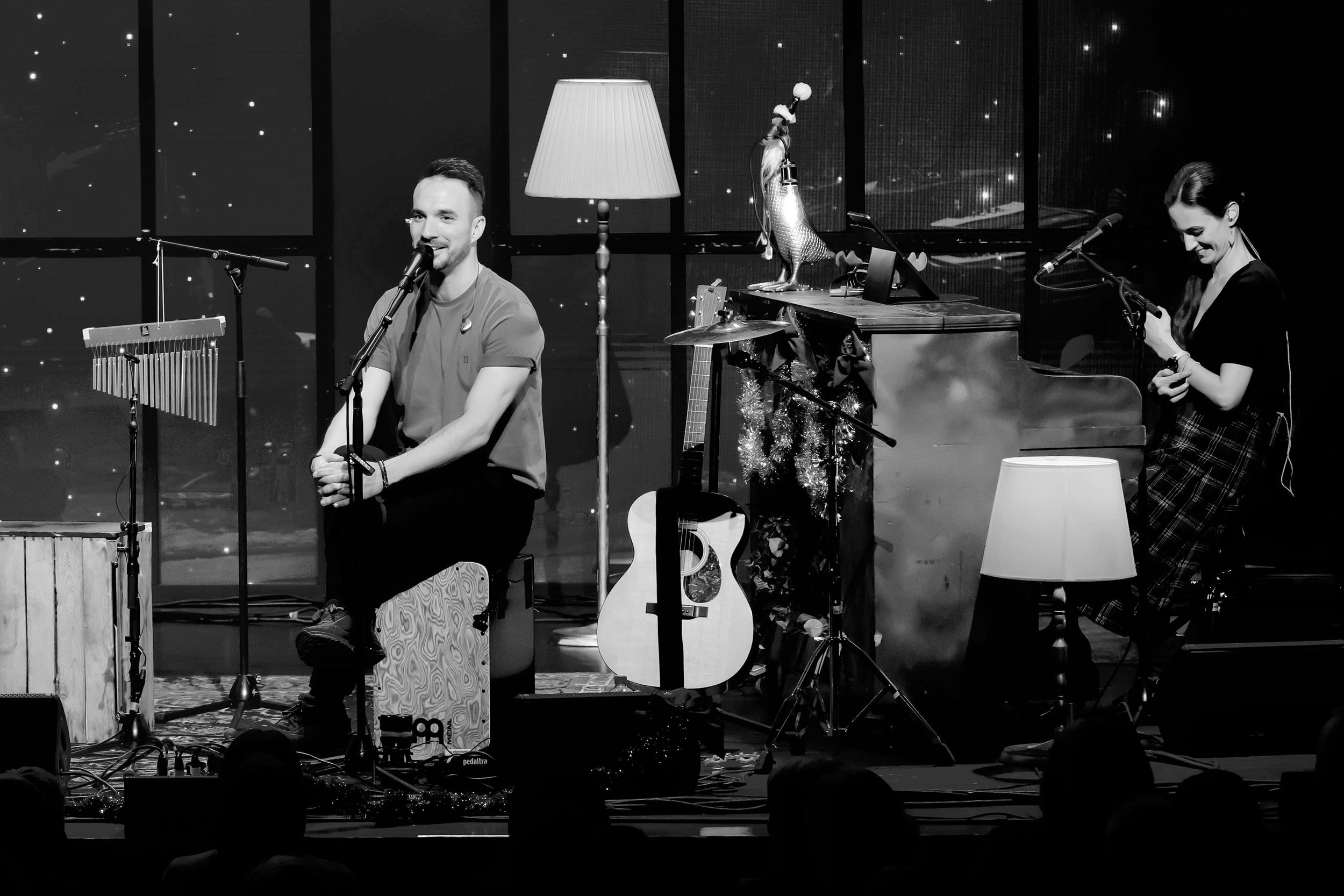Unplugged Christmas i Linköping konsert och kongress. Med Peter Johansson, Bruno Mitsogiannis, Matilda Grün och Petra Wahlgren.