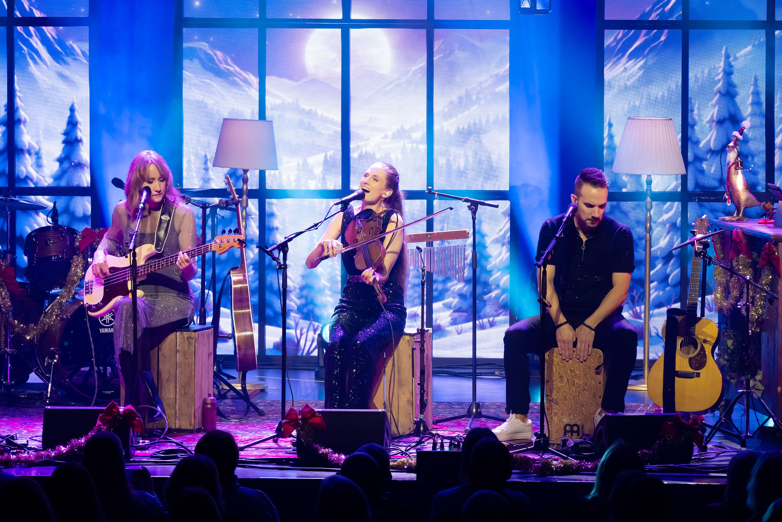 Unplugged Christmas i Linköping konsert och kongress. Med Peter Johansson, Bruno Mitsogiannis, Matilda Grün och Petra Wahlgren.