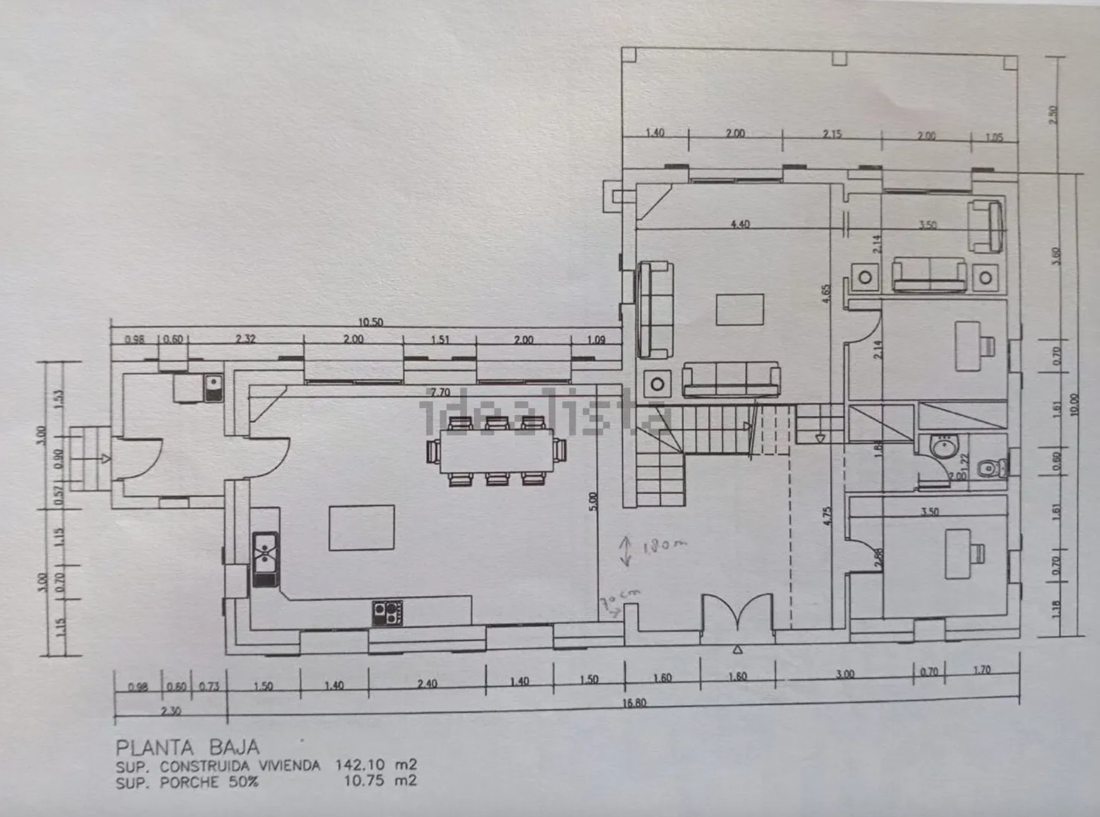 Architectural floor plan drawings showing multiple detailed layouts of a residential or commercial space with dimensions.