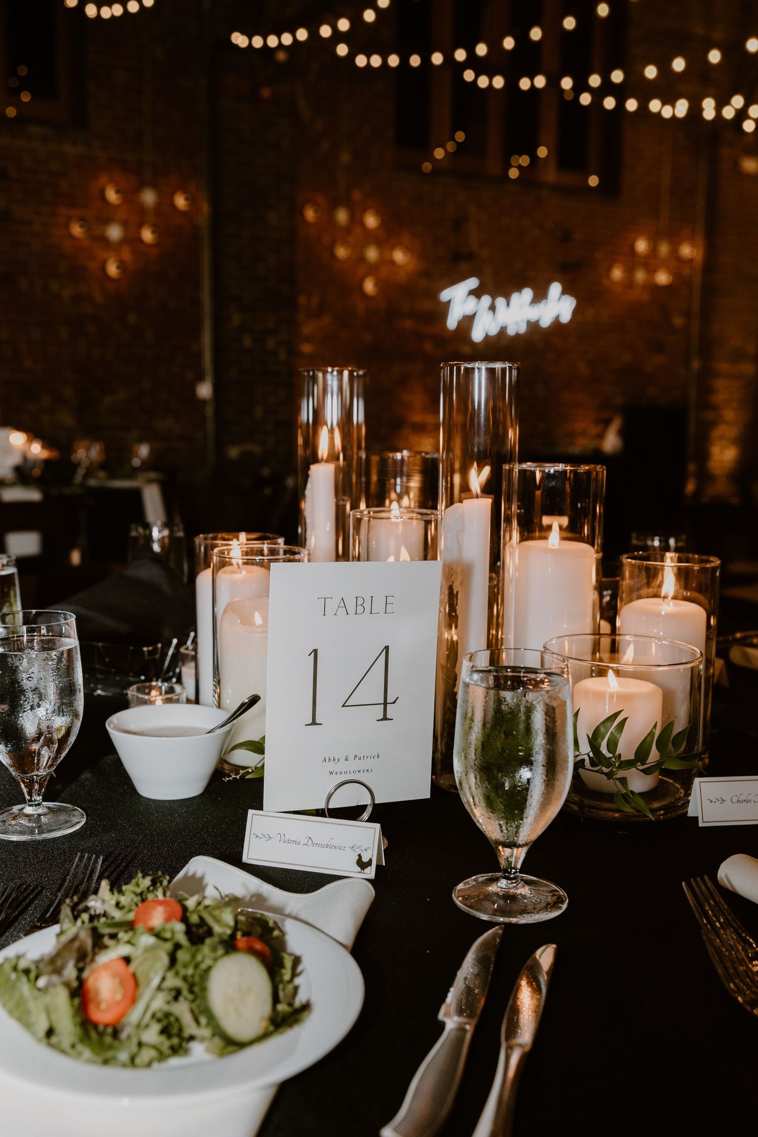 Reception details at Mill & Mine Knoxville wedding, wedding photography by Allie Krauser Digitals