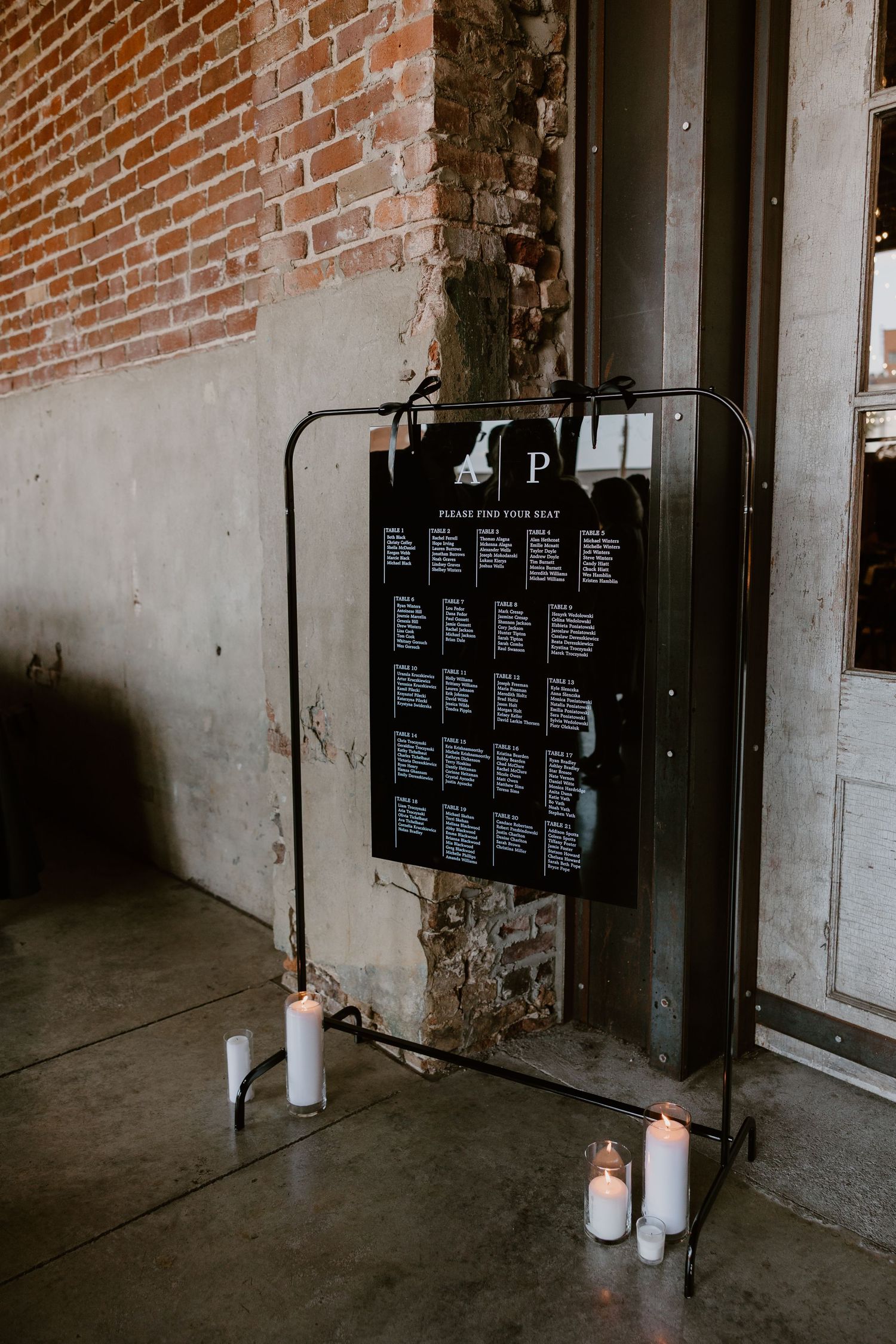 Reception details at Mill & Mine Knoxville wedding, wedding photography by Allie Krauser Digitals
