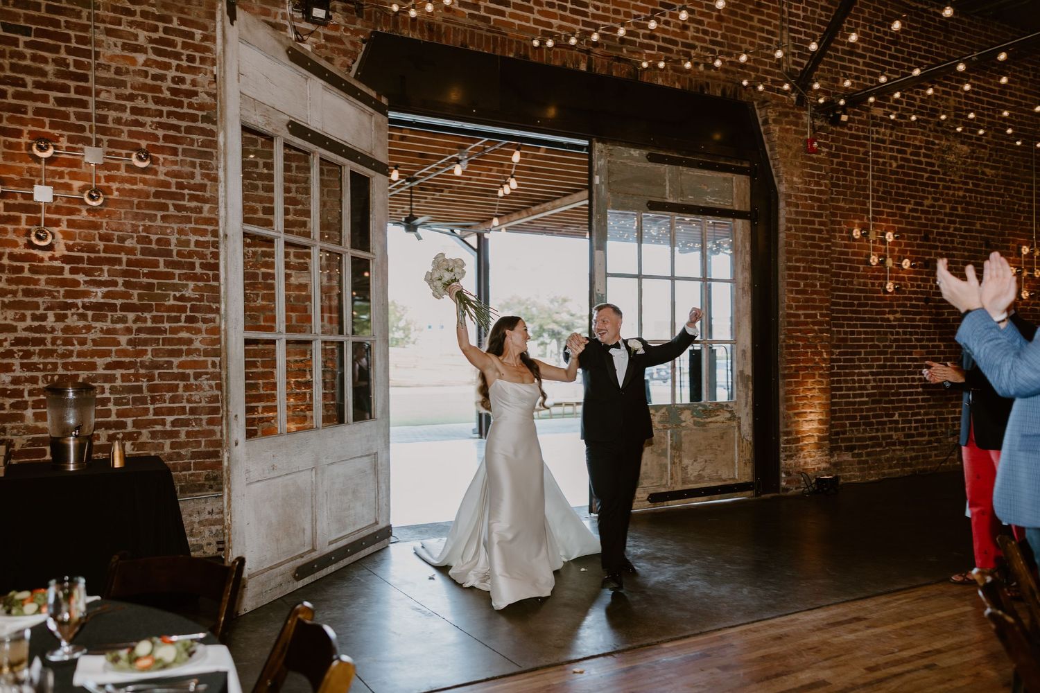 Reception at Mill & Mine Knoxville wedding, wedding photography by Allie Krauser