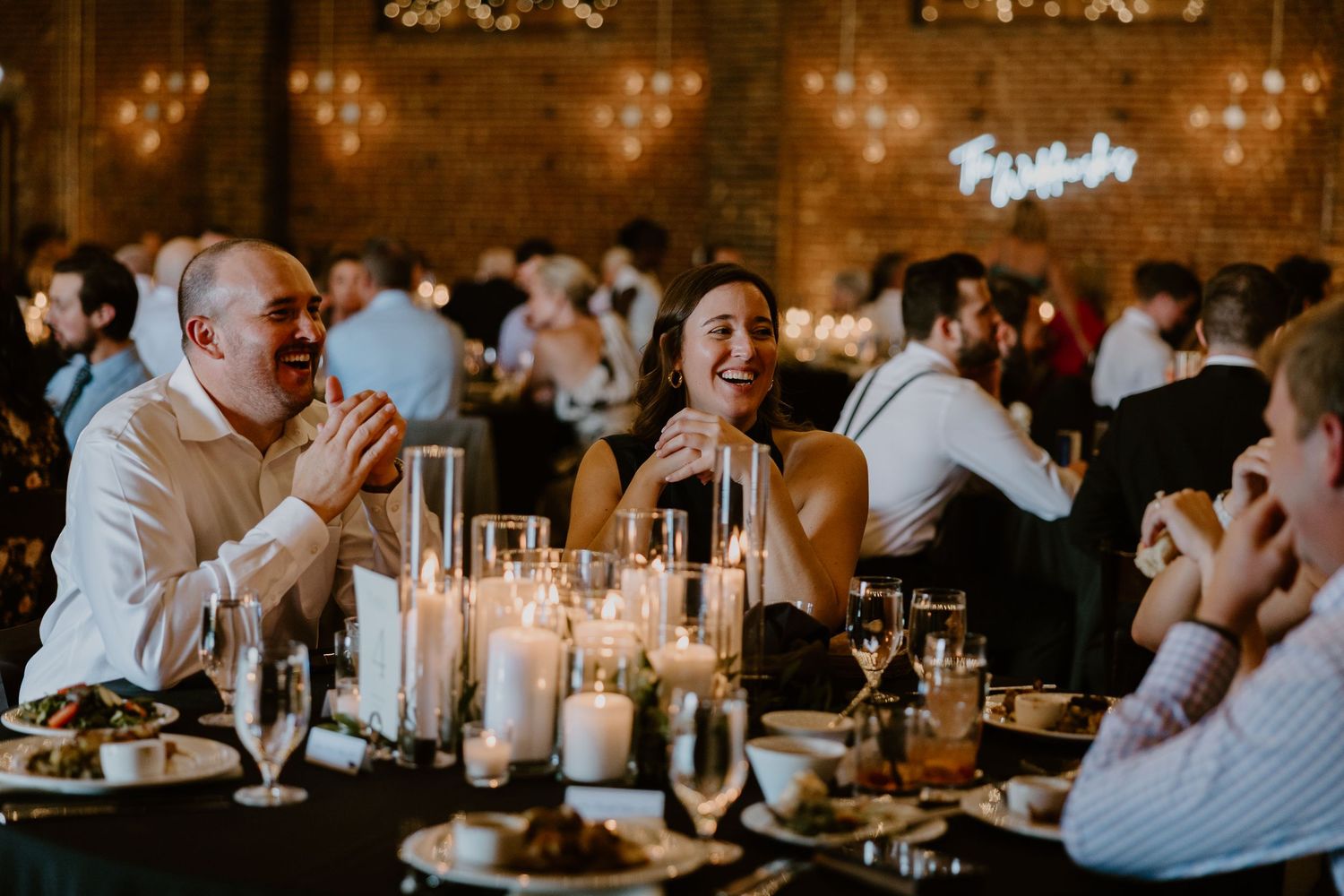 Reception details at Mill & Mine Knoxville wedding, wedding photography by Allie Krauser