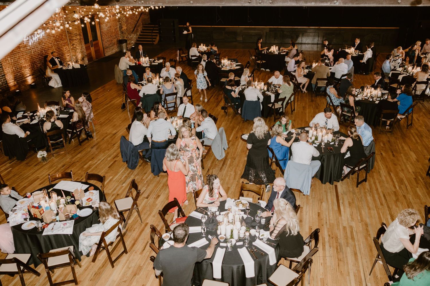 Industrial chic wedding reception at The Mill & Mine, Knoxville wedding photos