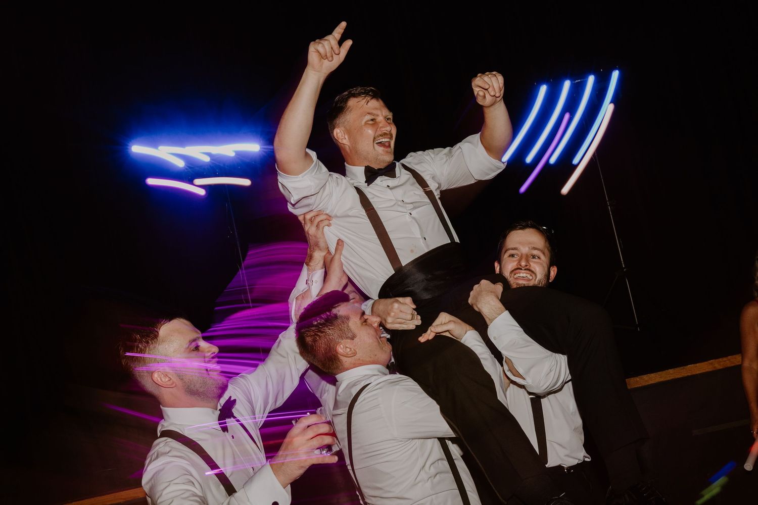 groom dancing at Mill & Mine Knoxville wedding, Tennessee wedding photographer