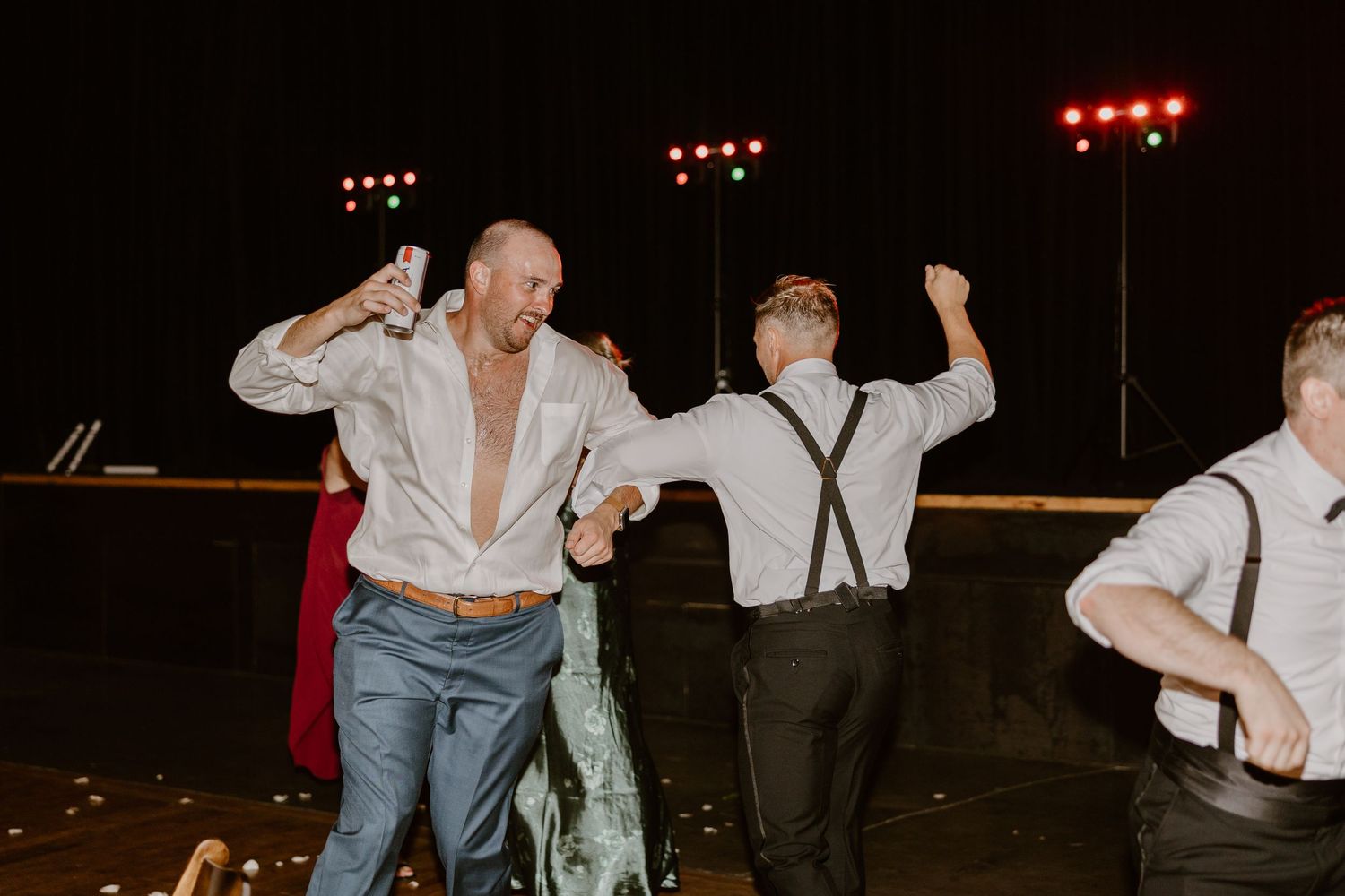 Guests dancing at Mill & Mine Knoxville wedding, Tennessee wedding photographer