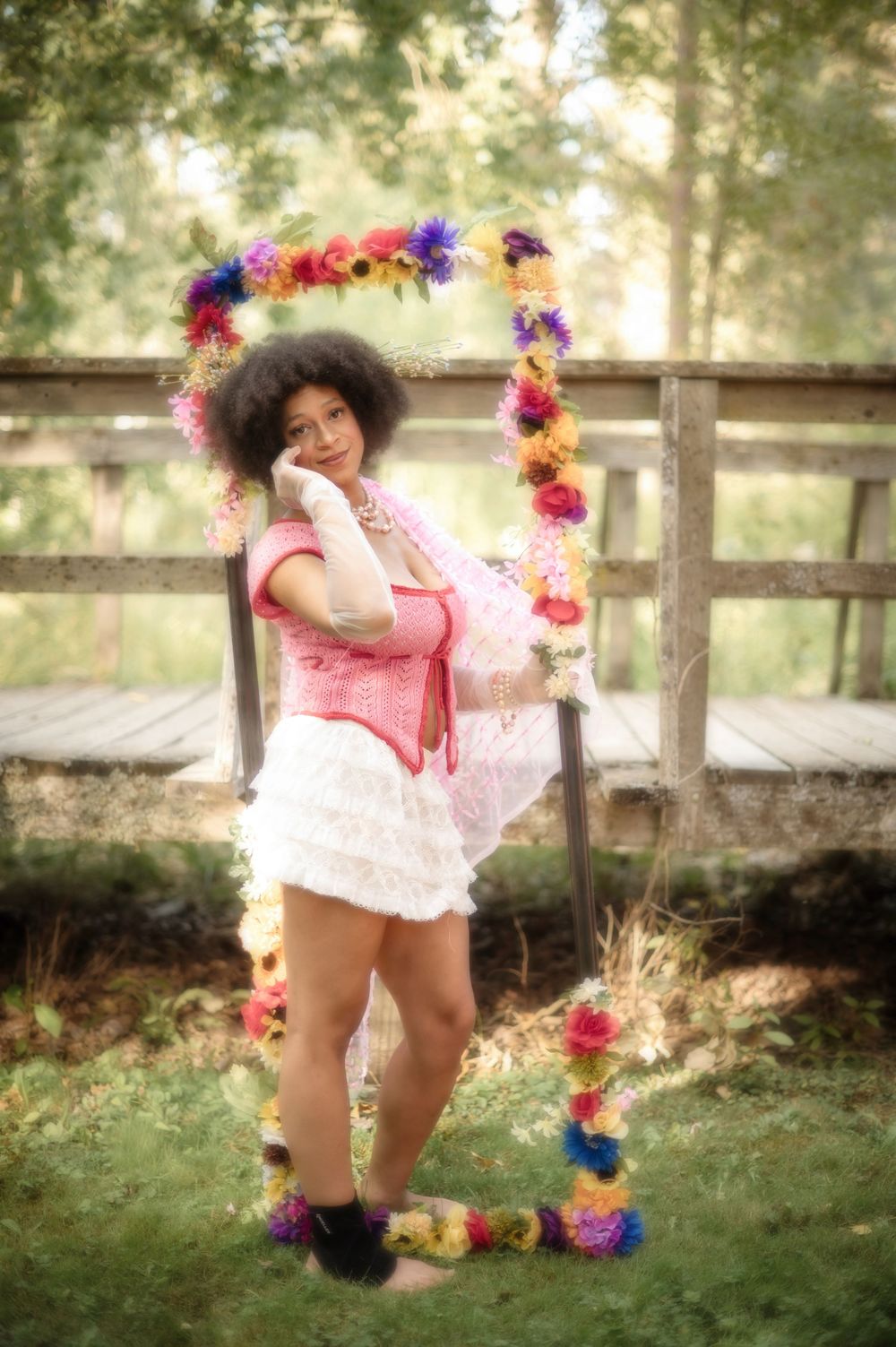 Dreamy golden hour Flower Bound Photo event done at Fish Lake in Spokane Washington Cheney Washington