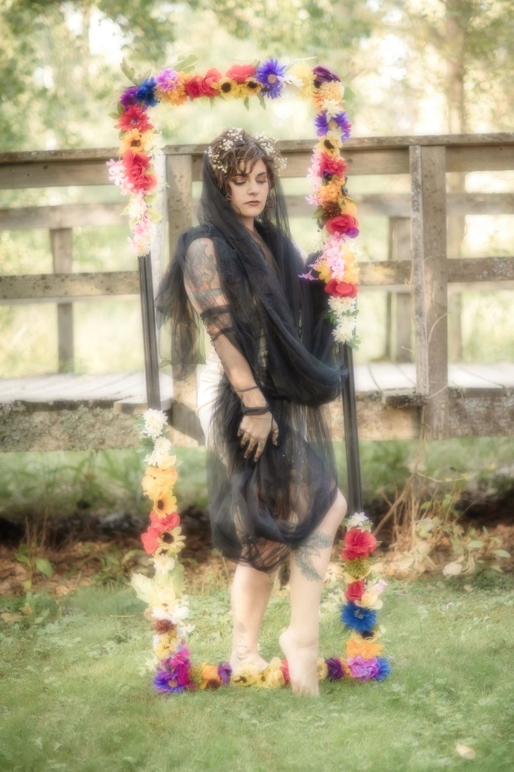 Dreamy golden hour Flower Bound Photo event done at Fish Lake in Spokane Washington Cheney Washington