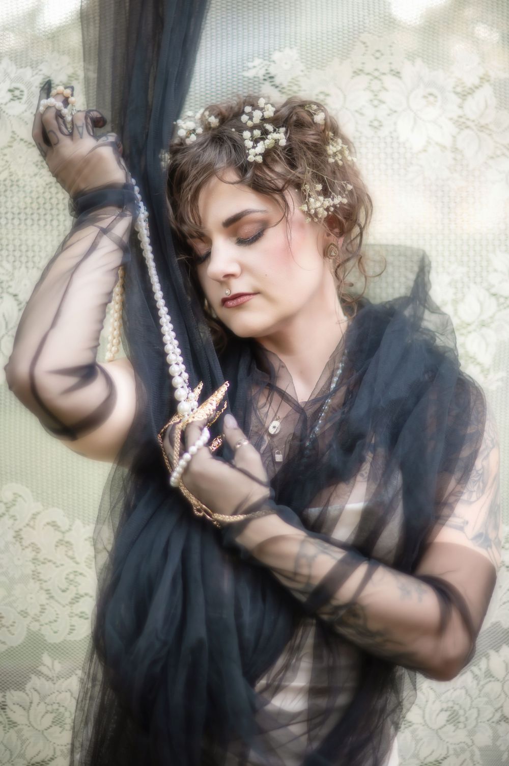 Dreamy golden hour Flower Bound Photo event done at Fish Lake in Spokane Washington Cheney Washington