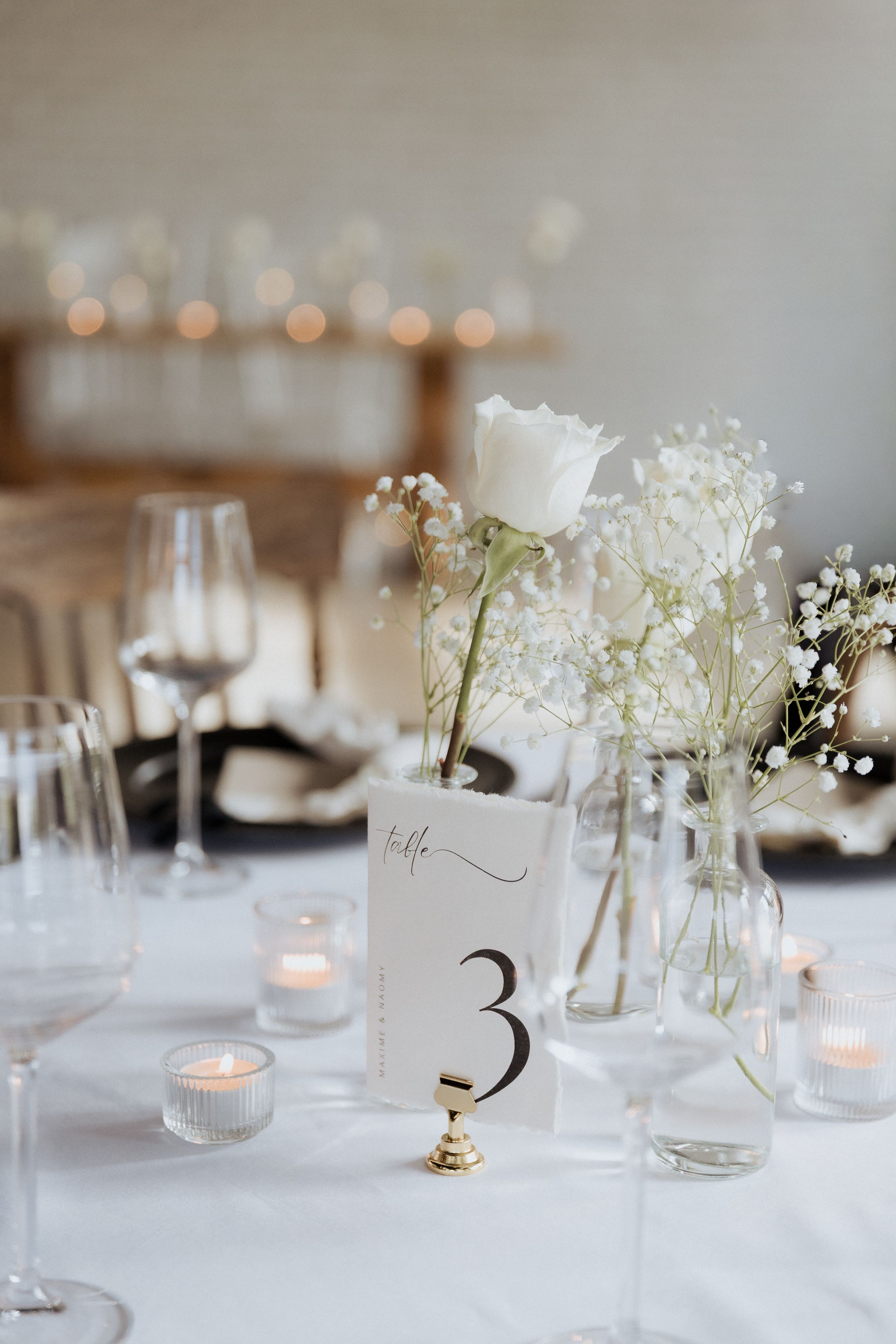 Timeless elegant wedding decor, simple black and white, film vibes, aesthetic wedding decor, bespoke wedding at Tire Shack Brewery Moncton