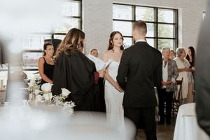 Bride and groom share heartfelt vows at Tire Shack Brewery, Moncton wedding photographer, New Brunswick elopement photography, emotional vow