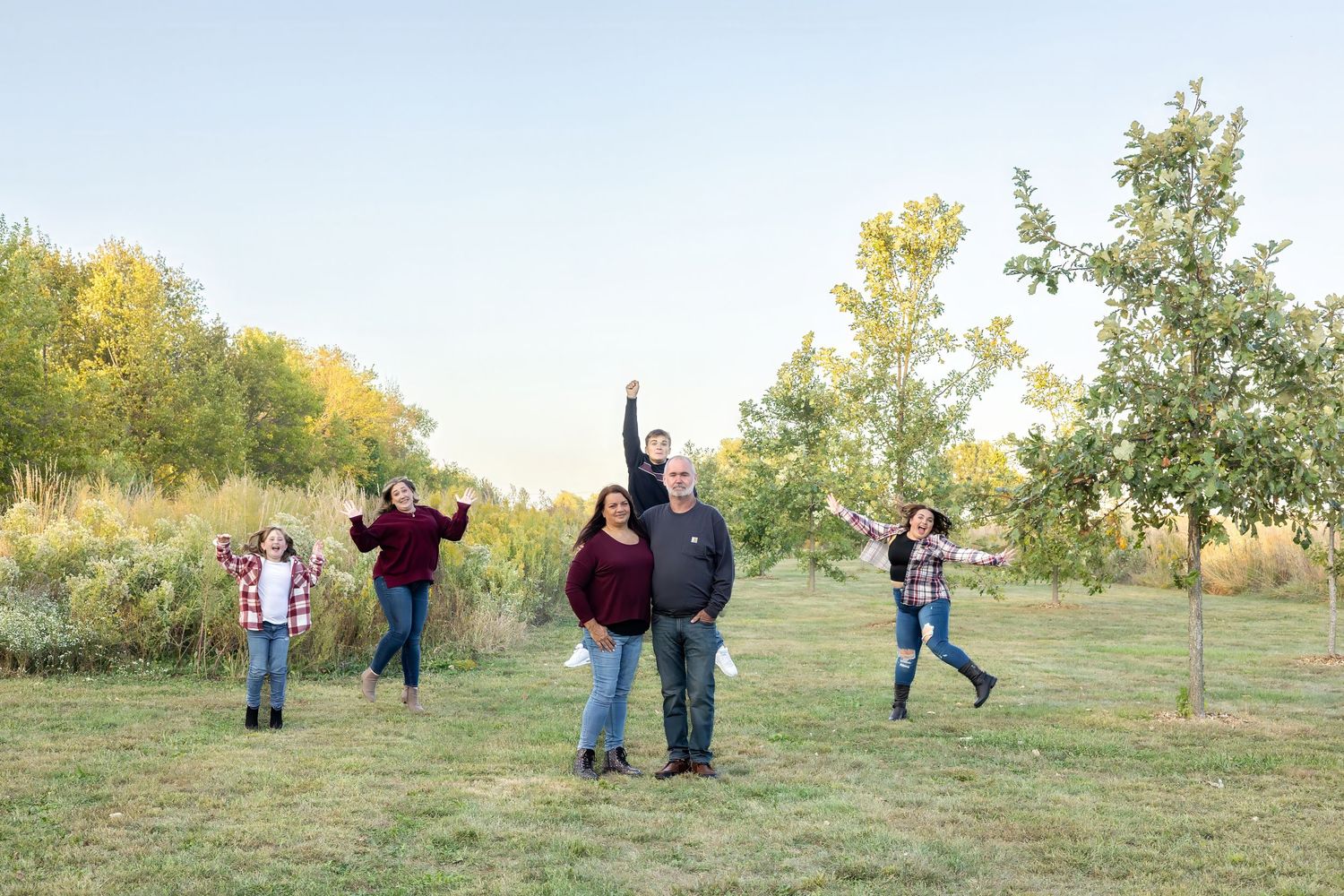 Central, Illinois Family Photographer captures a family together at Centennial Park, Springfield, IL