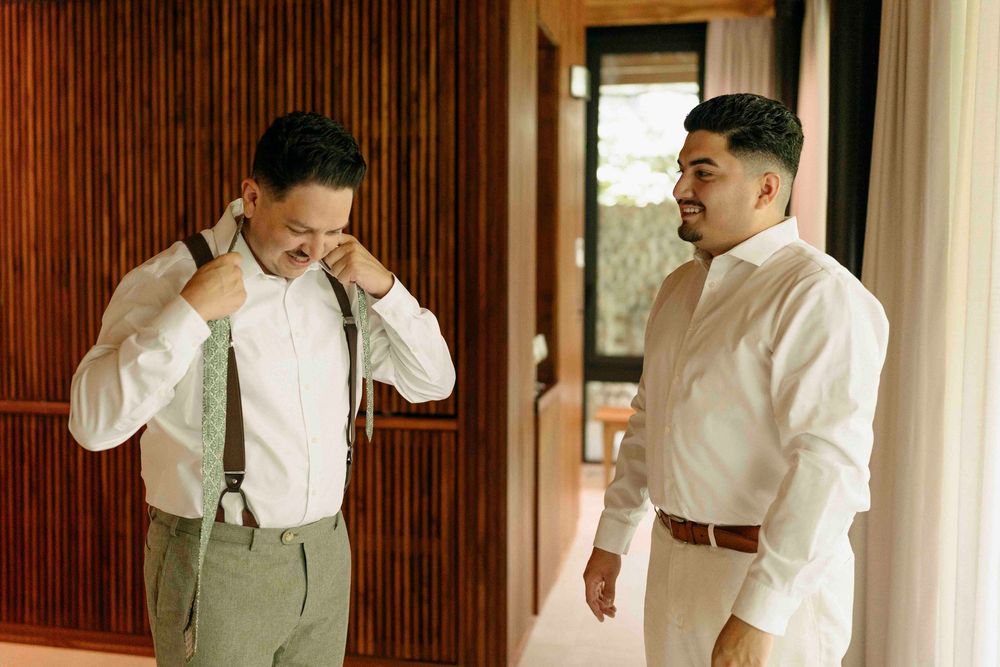 Emotional getting ready photos at Rio Perdido resort Costa Rica.