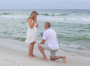 Pensacola beach proposal, pensacola engagement photographer, pensacola proposal photographer, surprise proposal pensacola beach