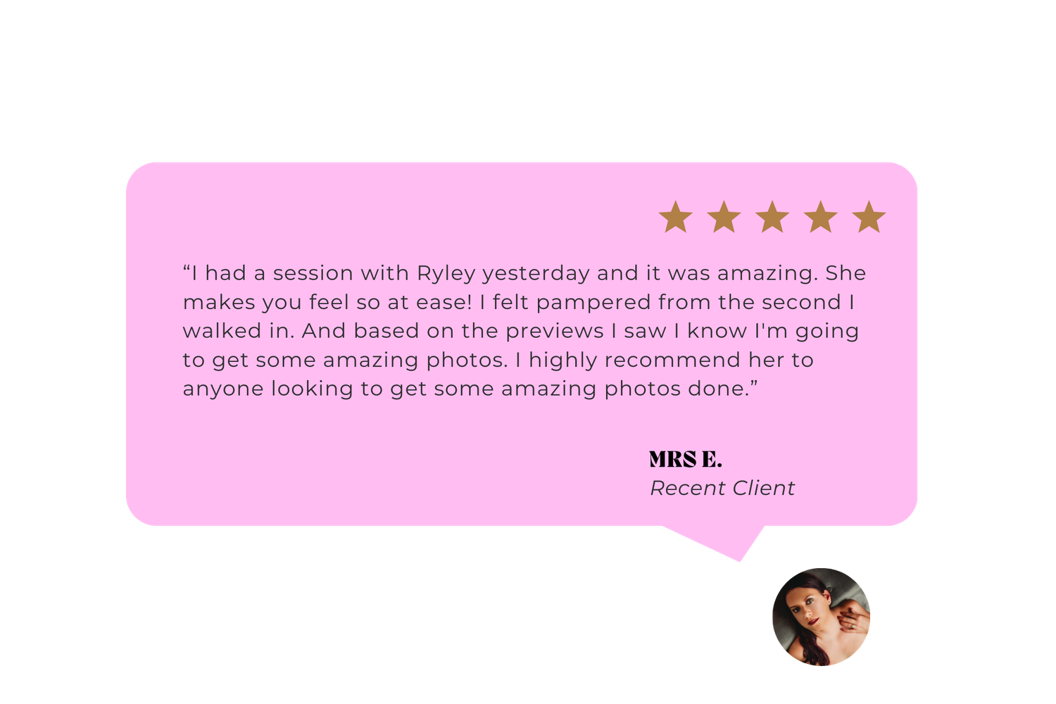 Happy boudoir client sharing her experience | R.H.L Boudoir reviews from empowered women in Sarasota FL