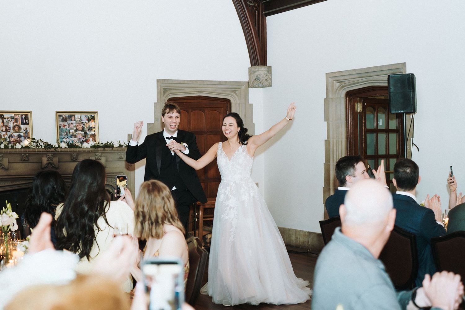 Timeless wedding photos of Tiffany and Sam at Hart House in Toronto.