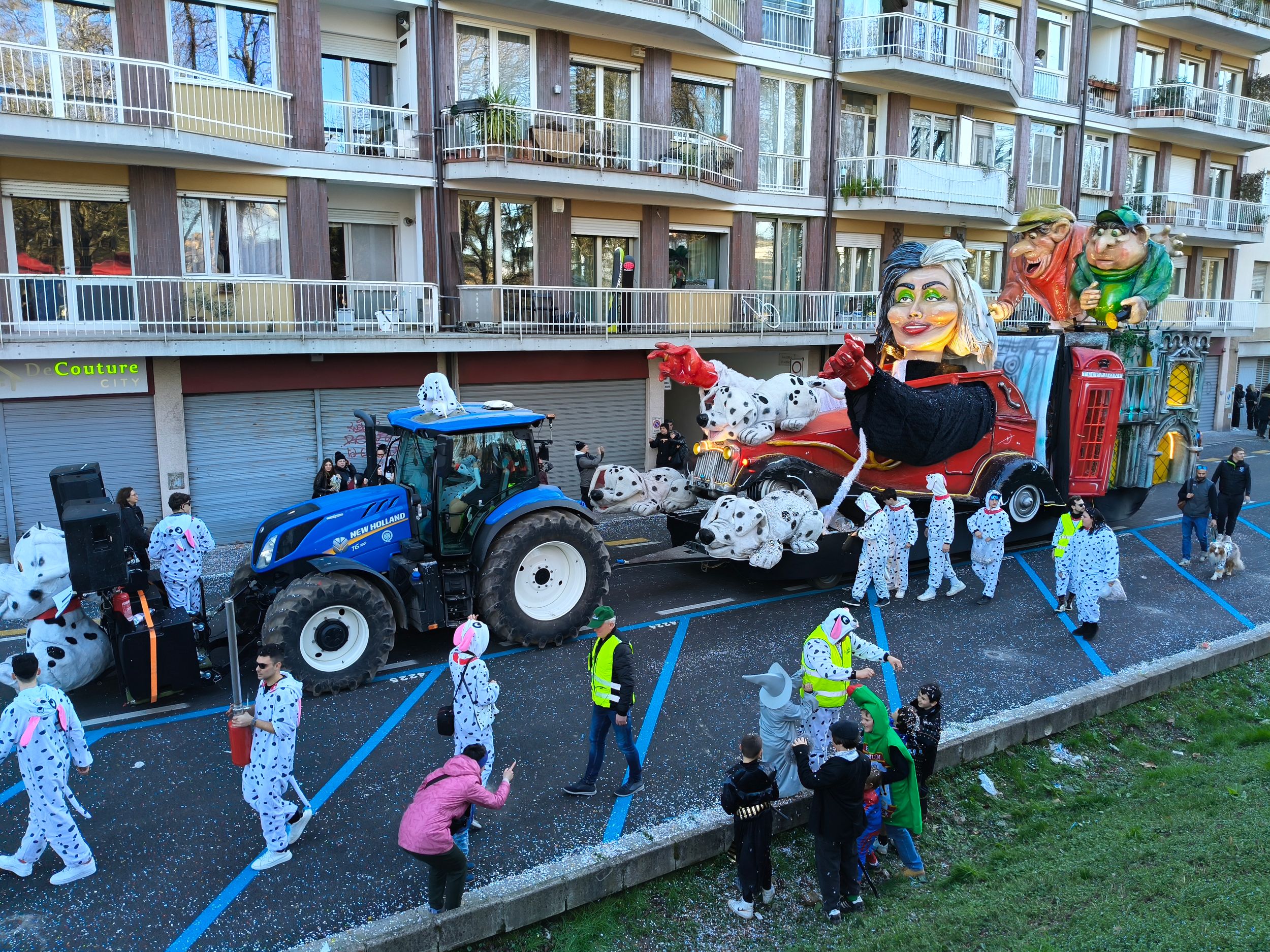Treviso Carnival Parade 2026. The Selva del Montello Carnival Committee with the show “The Charge of the 101”.