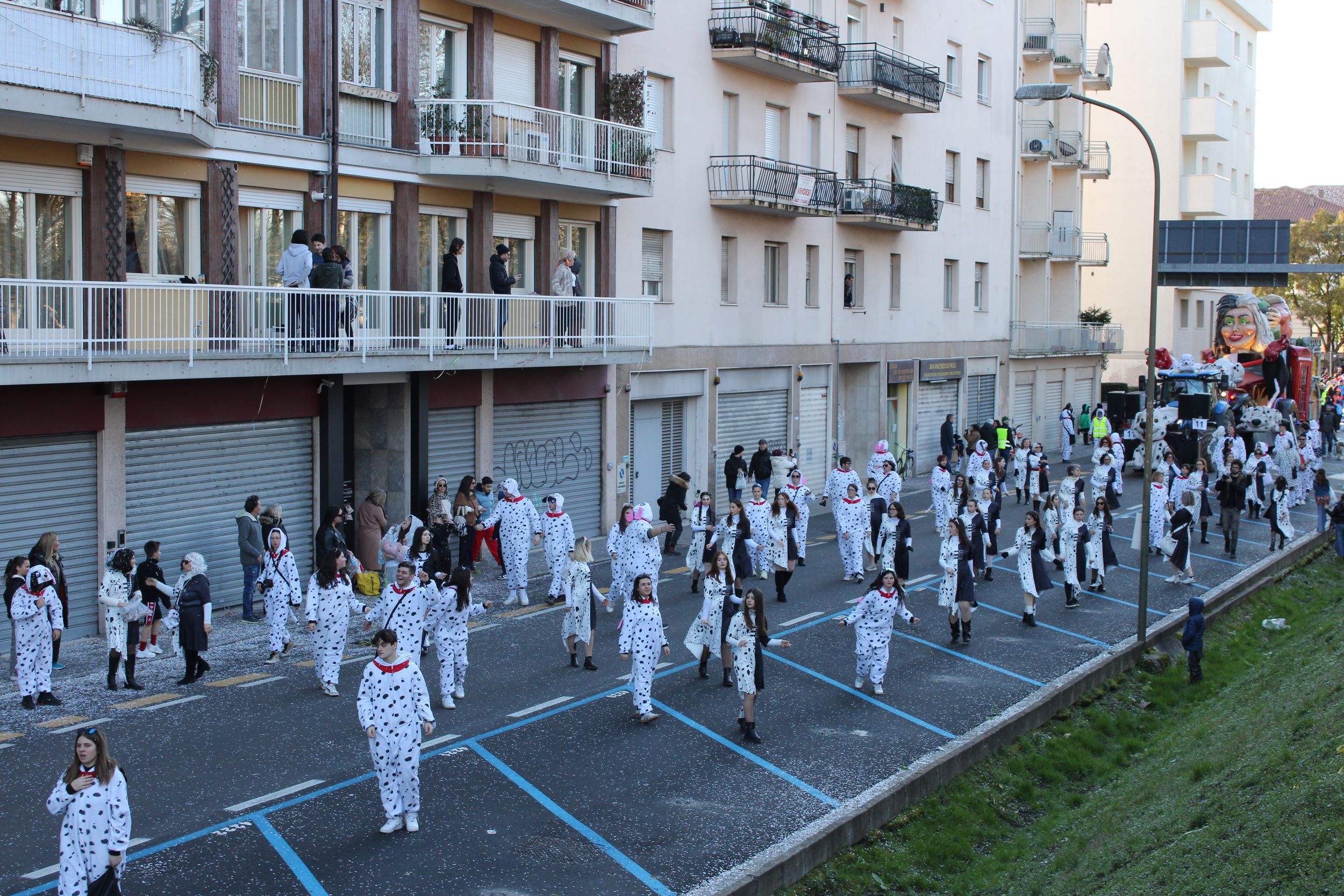 Treviso Carnival Parade 2026. The Selva del Montello Carnival Committee with the show “The Charge of the 101”.