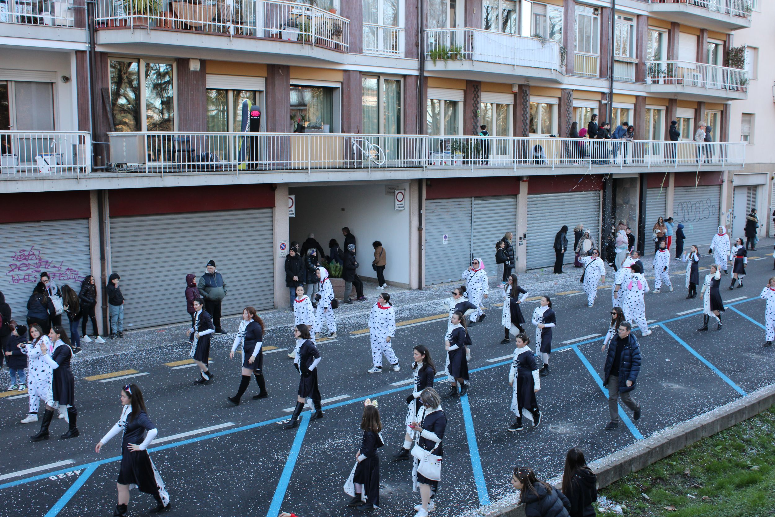 Treviso Carnival Parade 2026. The Selva del Montello Carnival Committee with the show “The Charge of the 101”.