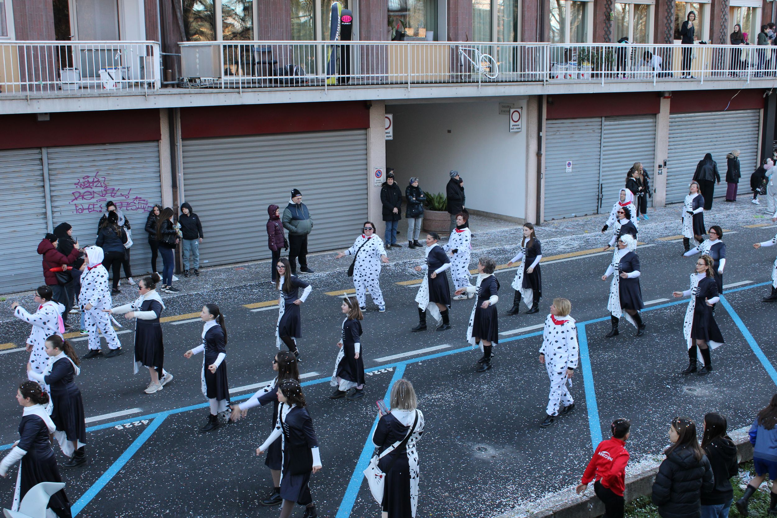 Treviso Carnival Parade 2026. The Selva del Montello Carnival Committee with the show “The Charge of the 101”.