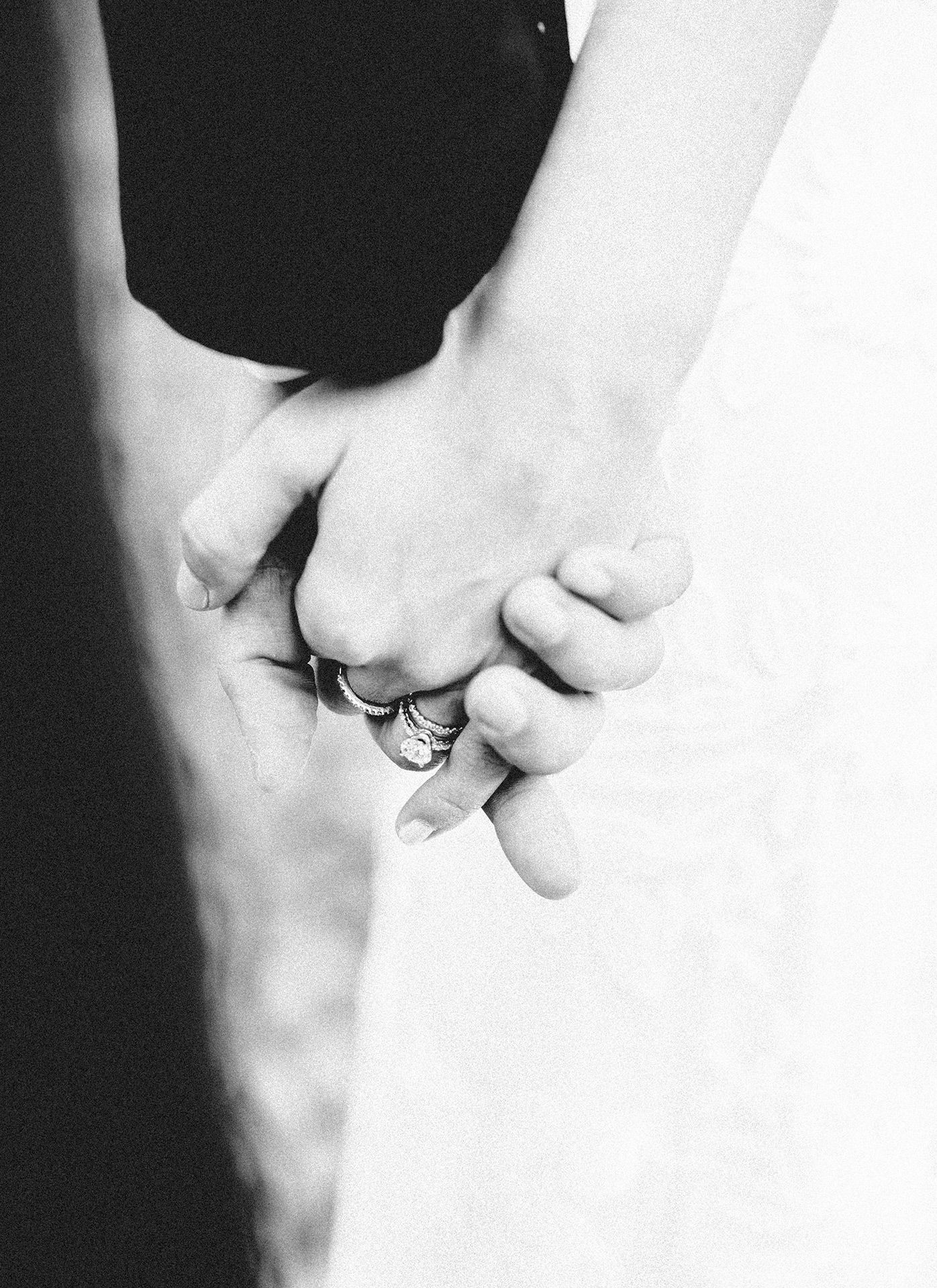 Close-up of couple holding hands during Mallorca Elopement