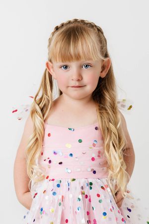 Portrait of cute little girl by Temecula birthday photographer.