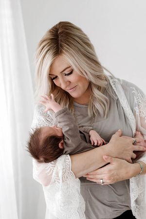 Beautiful lifestyle newborn photography by Southern California photographer.
