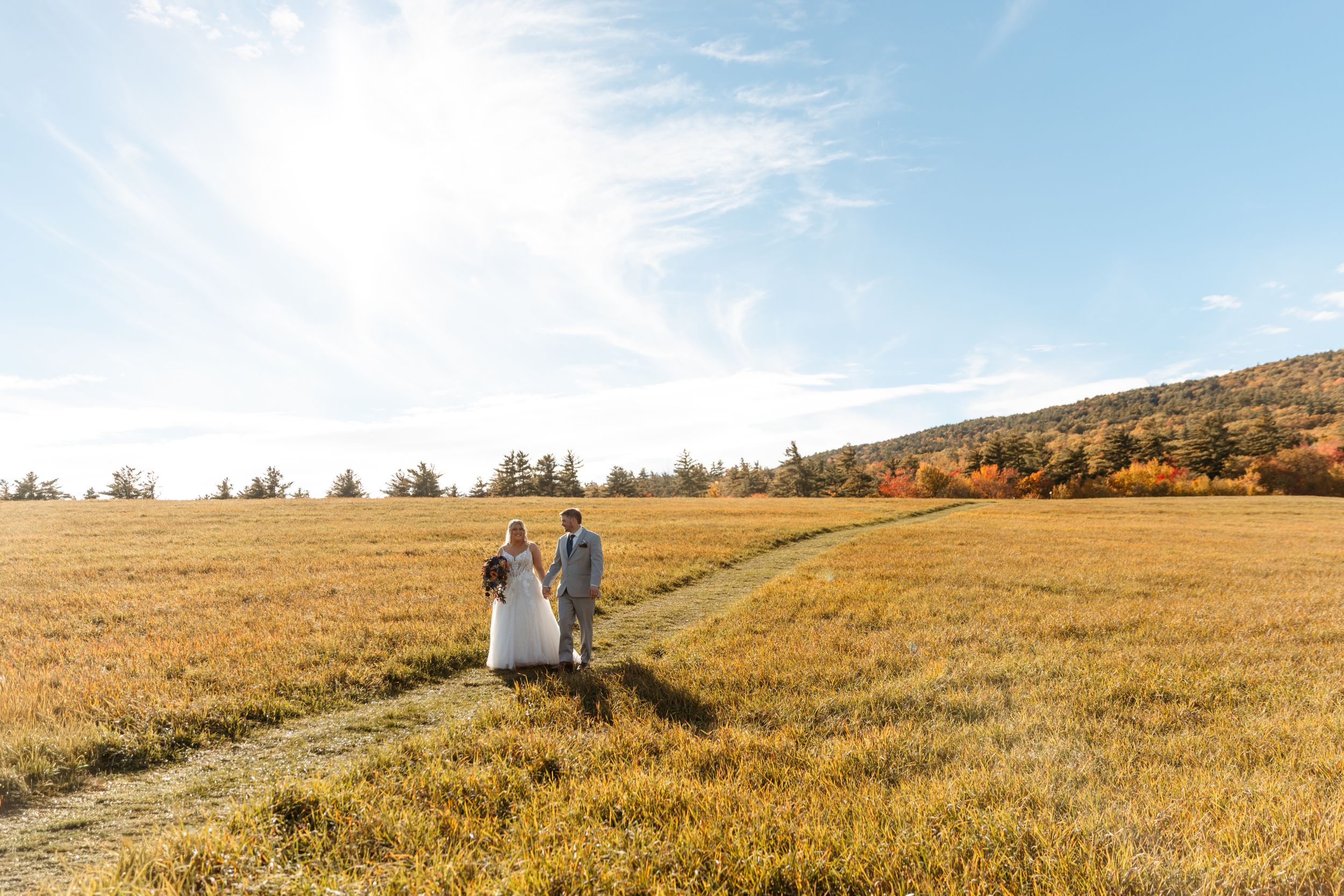 Kitz Farm Wedding Photographer NH Southern NH Documentary Wedding Photographer NH Barn Wedding Venue Fall Wedding New England Foliage Field