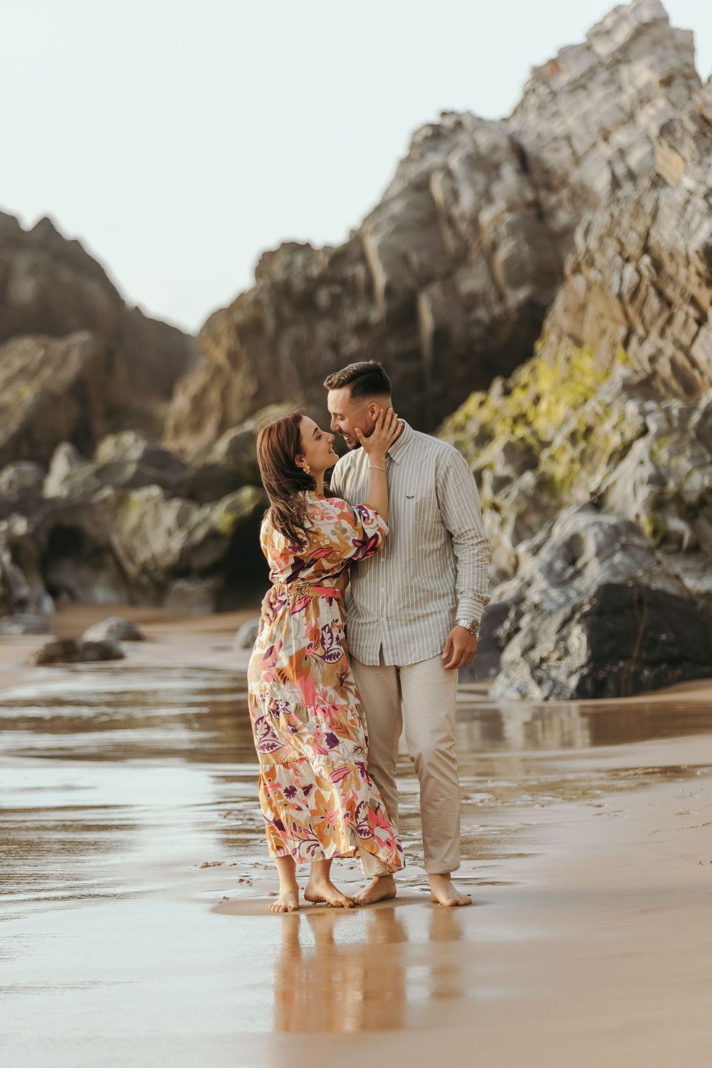 jo matos fotografia, sessão fotográfica de noivado, sessão fotográfica noivado na praia, sessão fotográfica Sintra, sessão na praia